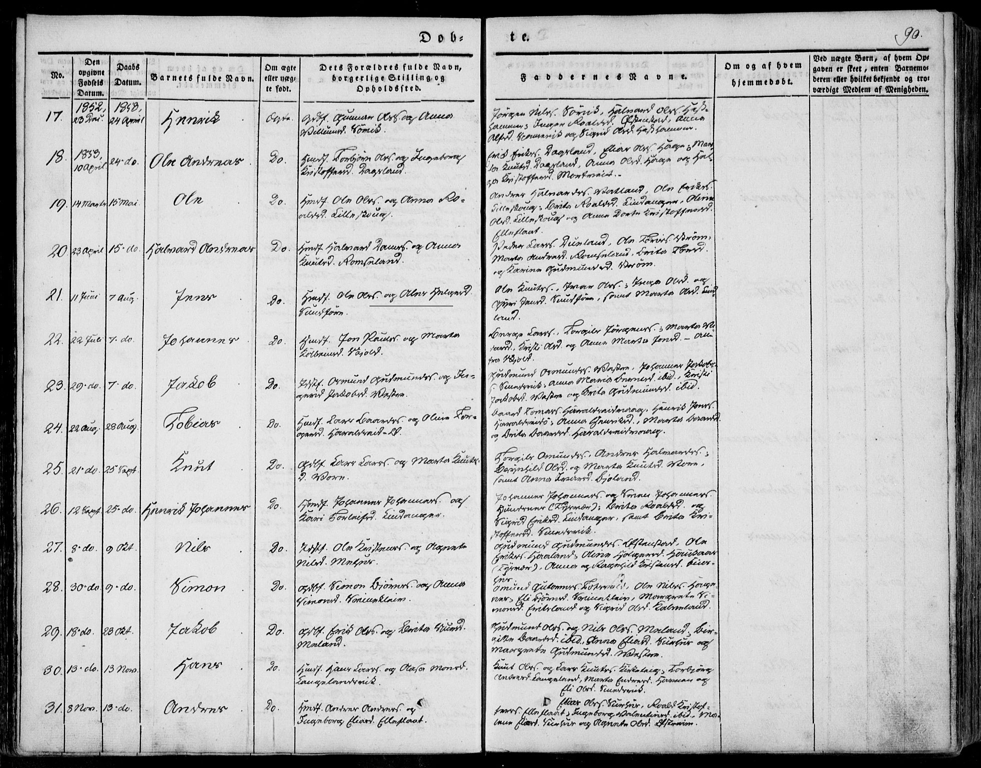 Skjold sokneprestkontor, AV/SAST-A-101847/H/Ha/Haa/L0006: Parish register (official) no. A 6.1, 1835-1858, p. 90