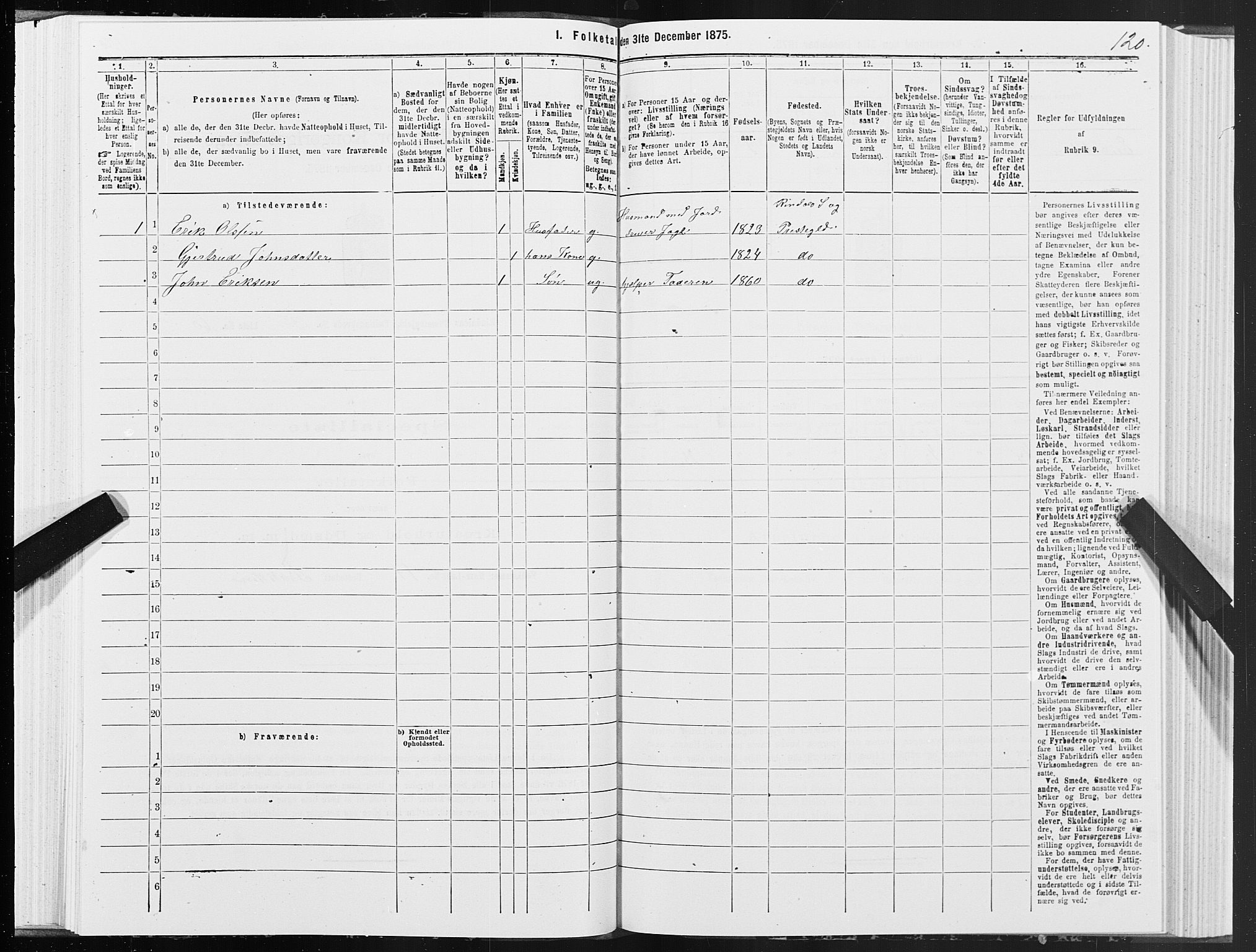 SAT, 1875 census for 1567P Rindal, 1875, p. 2120