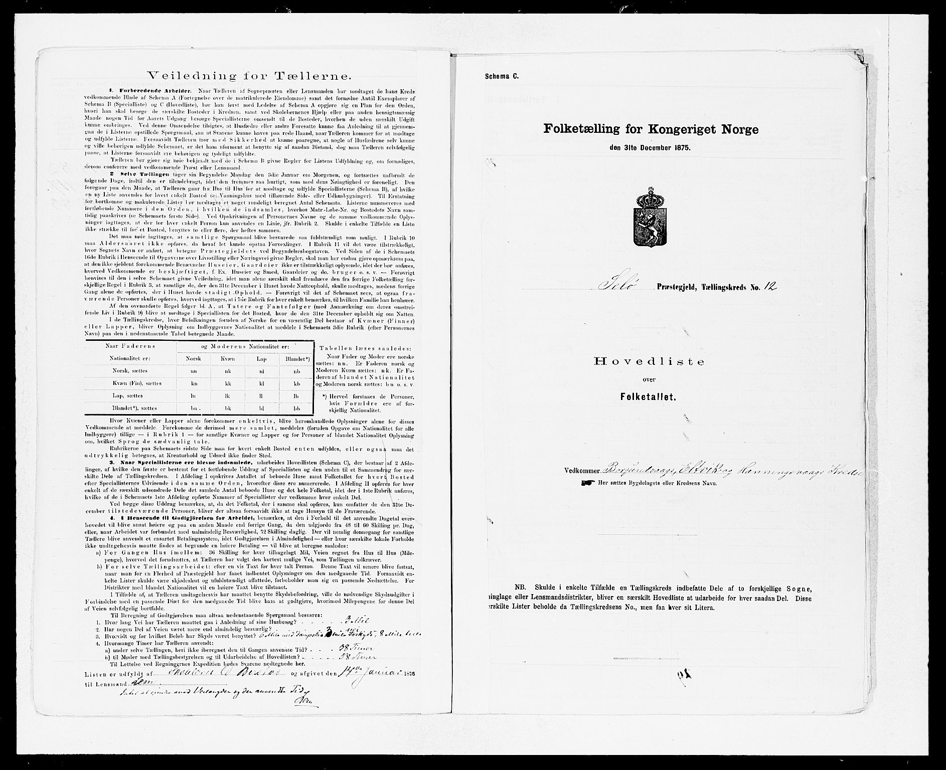 SAB, 1875 Census for 1441P Selje, 1875, p. 25