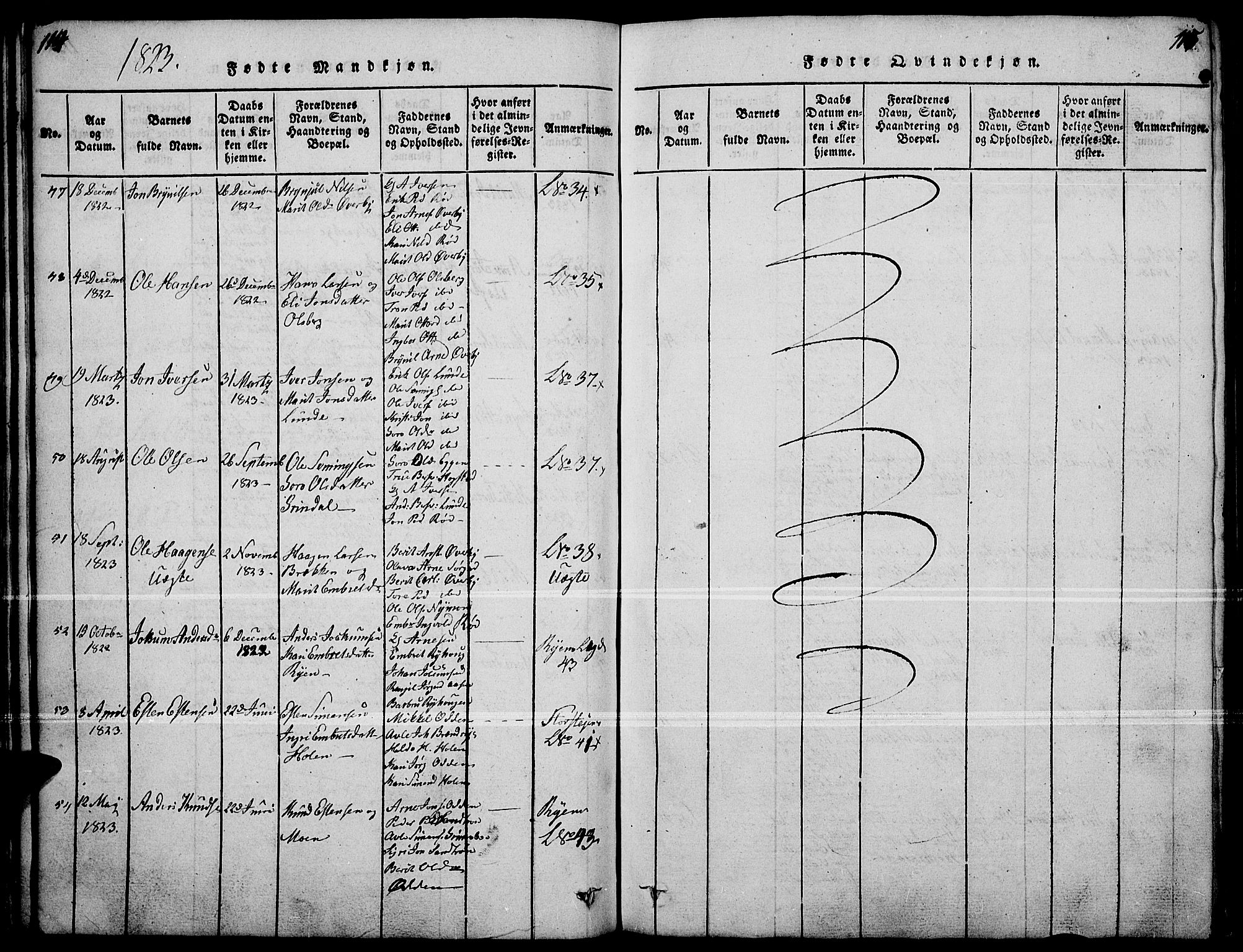 Tynset prestekontor, SAH/PREST-058/H/Ha/Haa/L0018: Parish register (official) no. 18, 1815-1829, p. 114-115