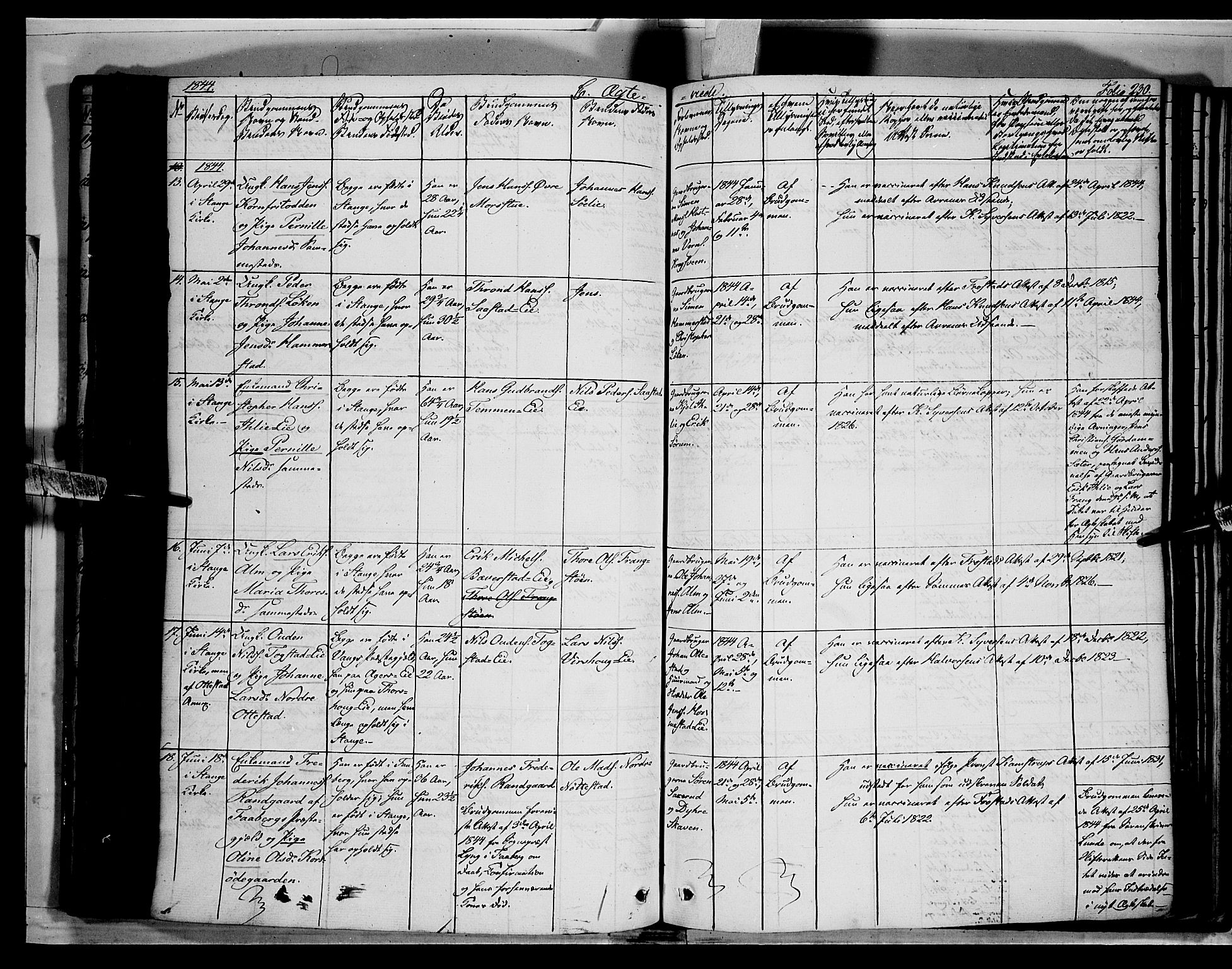 Stange prestekontor, AV/SAH-PREST-002/K/L0010: Parish register (official) no. 10, 1835-1845, p. 230