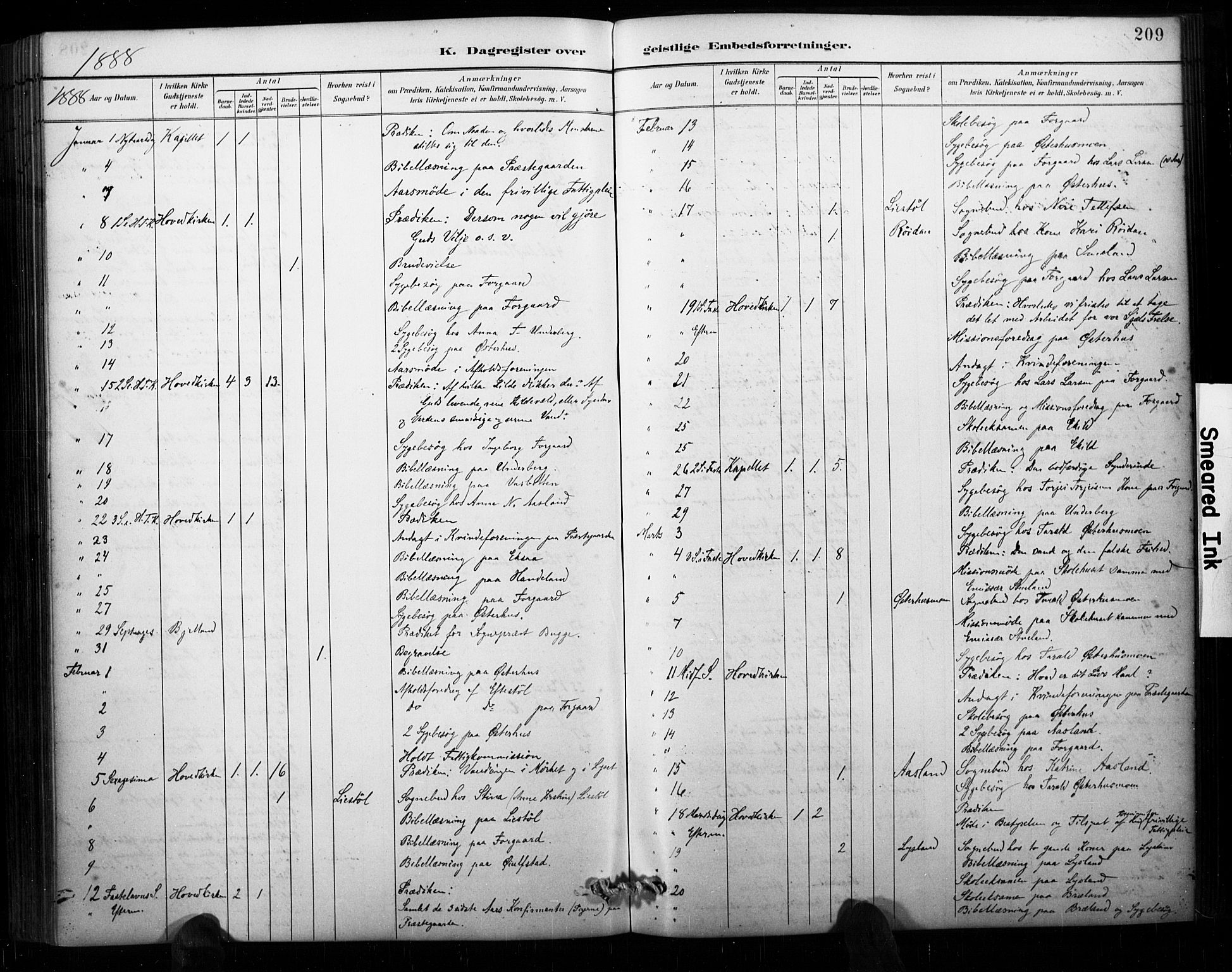 Åseral sokneprestkontor, AV/SAK-1111-0051/F/Fa/L0003: Parish register (official) no. A 3, 1884-1901, p. 209