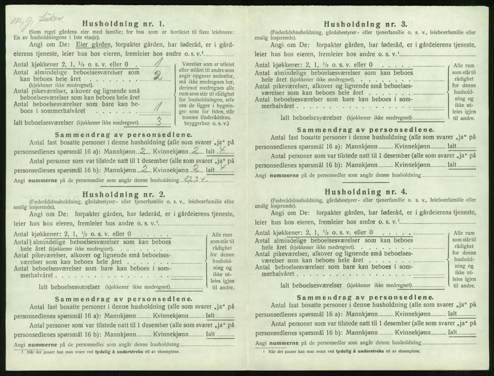 SAT, 1920 census for Aukra, 1920, p. 350