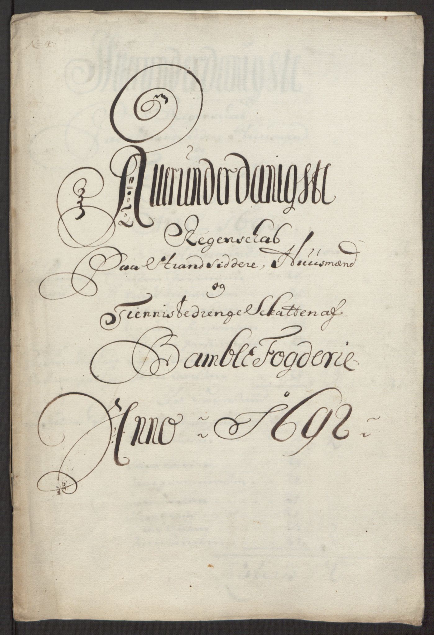 Rentekammeret inntil 1814, Reviderte regnskaper, Fogderegnskap, RA/EA-4092/R34/L2052: Fogderegnskap Bamble, 1692-1693, p. 157
