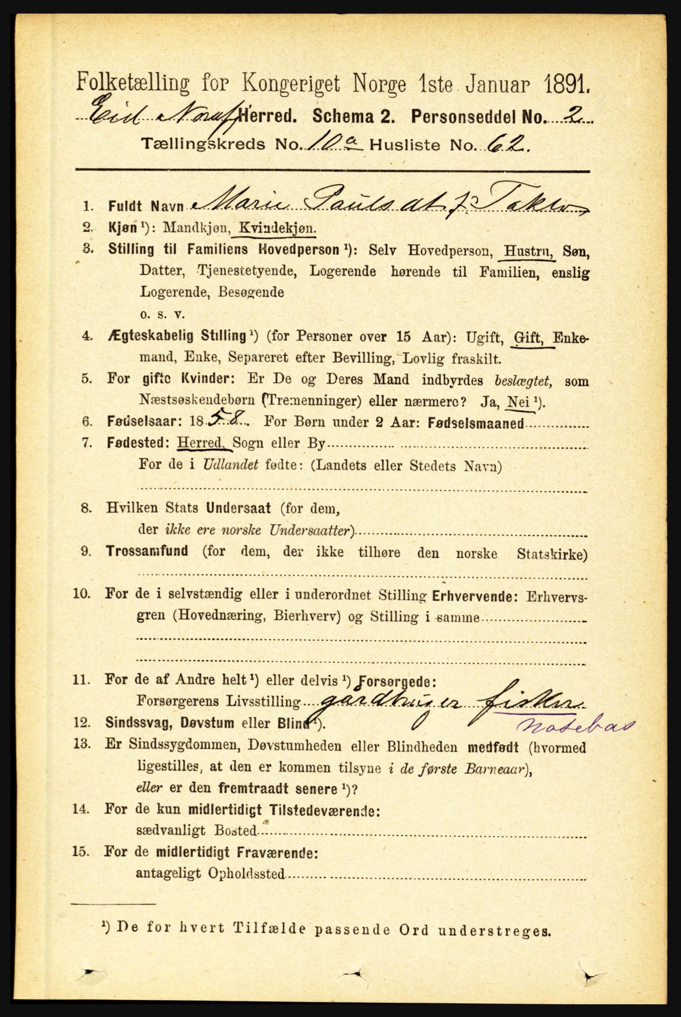 RA, 1891 census for 1443 Eid, 1891, p. 3166