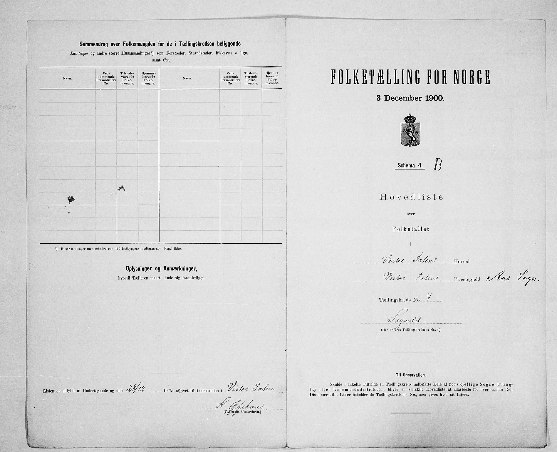 SAH, 1900 census for Vestre Toten, 1900, p. 31