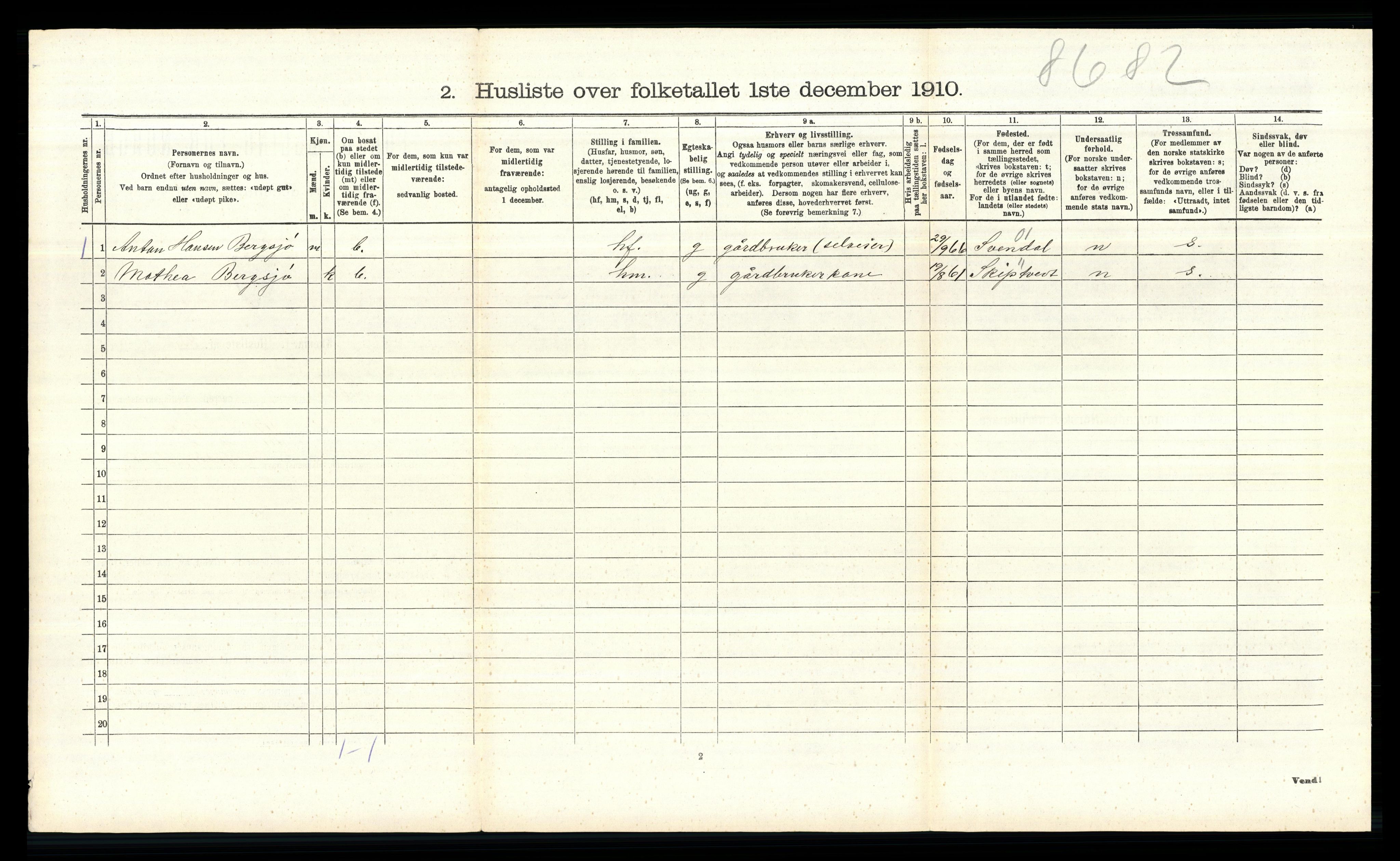 RA, 1910 census for Hobøl, 1910, p. 469