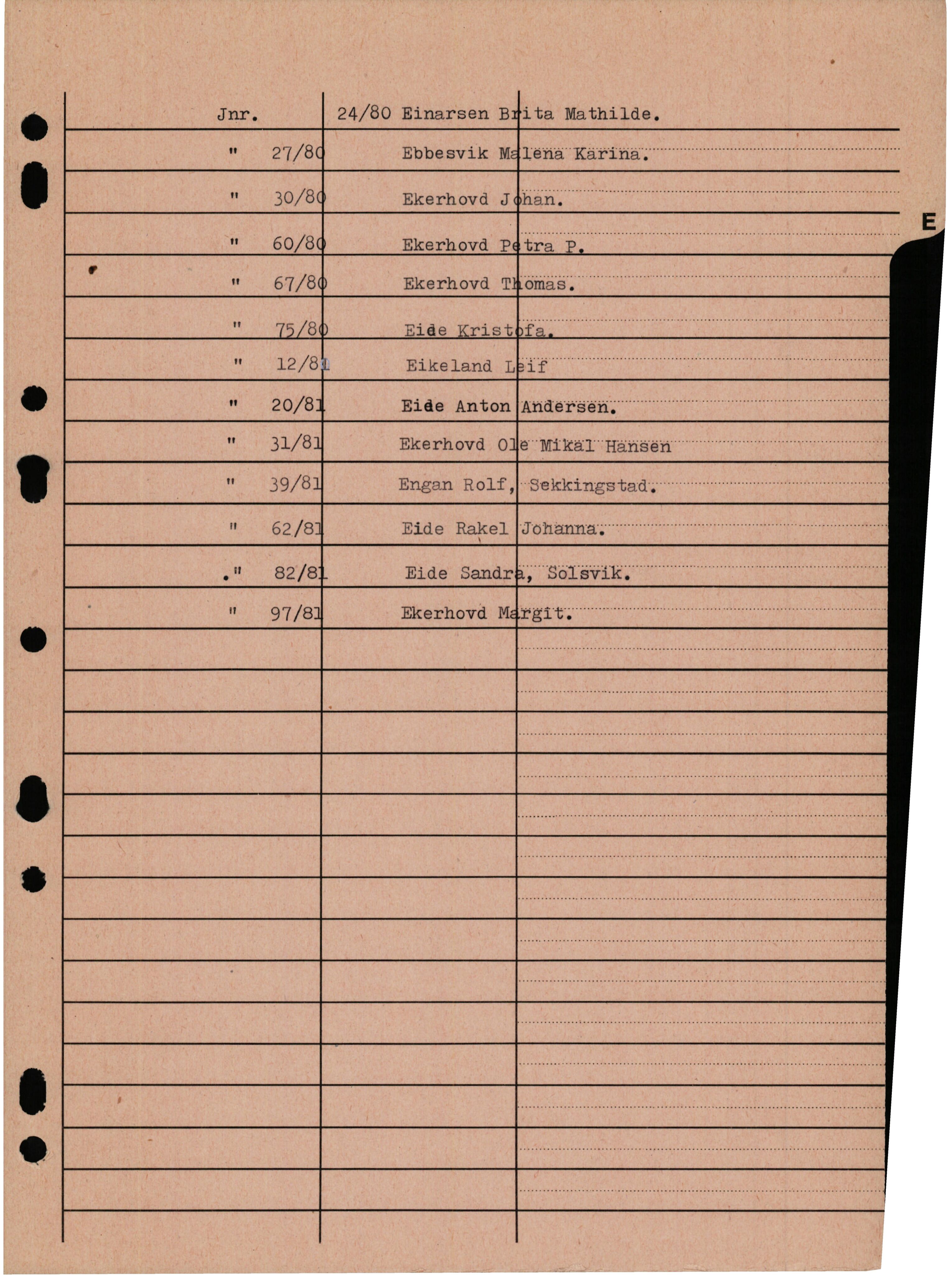 Lensmannen i Fjell og Sund, AV/SAB-A-100158/0006/L0005: Dødsfallprotokoll, 1978-1982