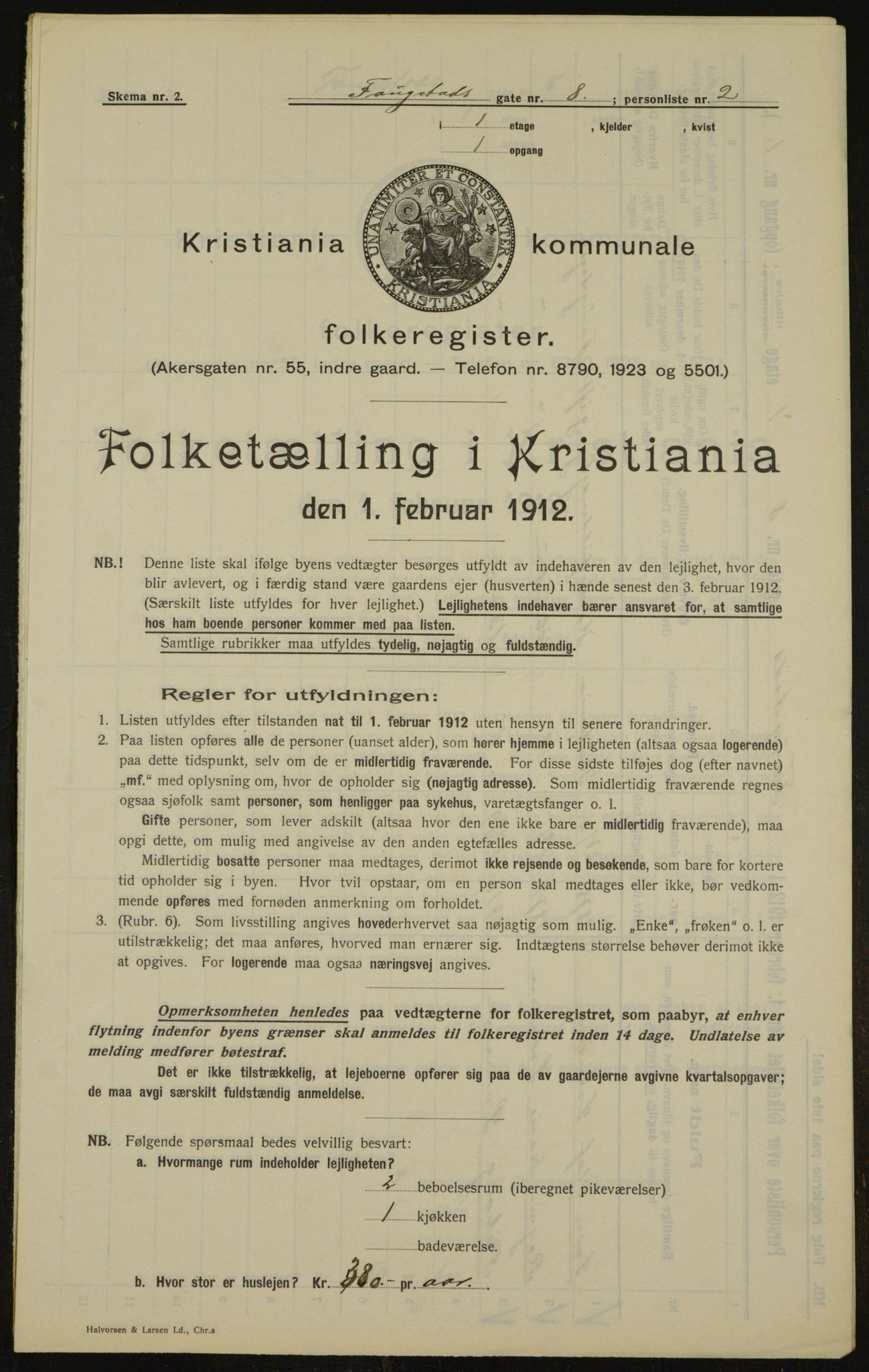 OBA, Municipal Census 1912 for Kristiania, 1912, p. 25346