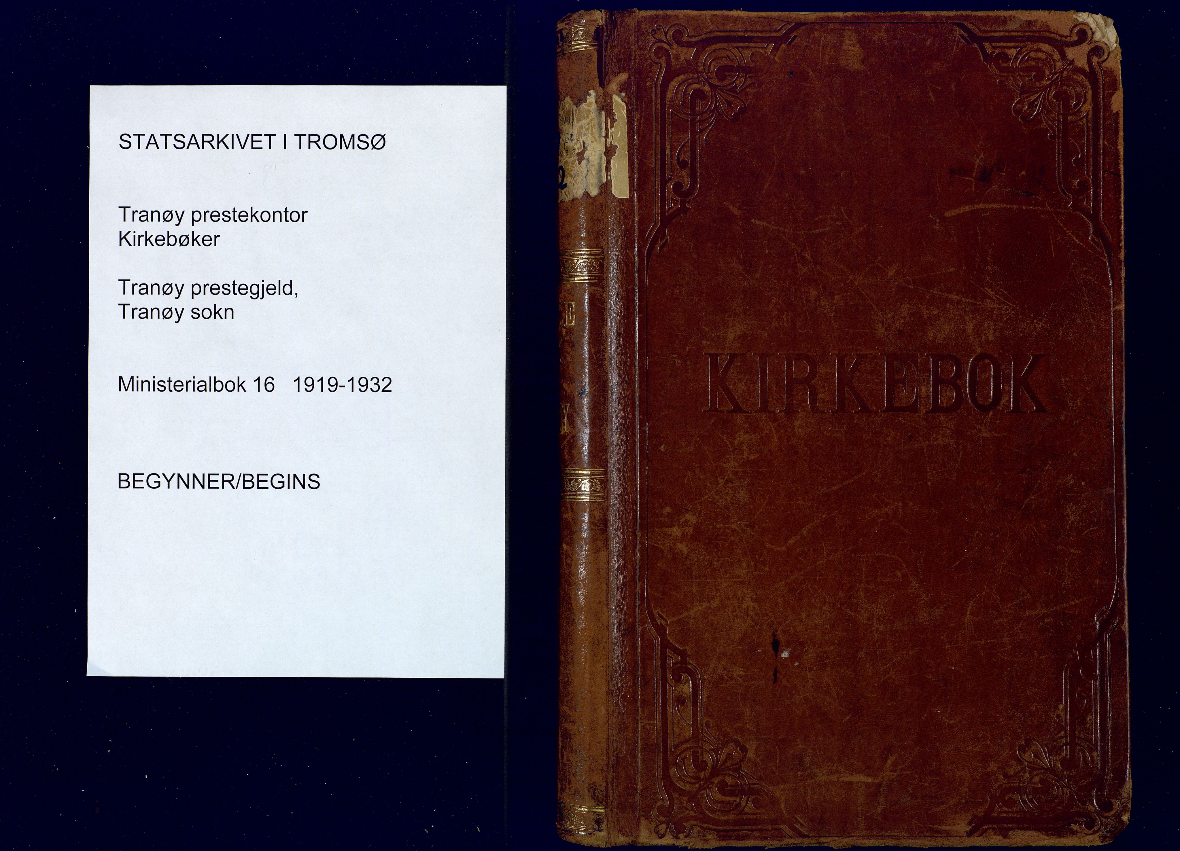 Tranøy sokneprestkontor, SATØ/S-1313/I/Ia/Iaa/L0016kirke: Parish register (official) no. 16, 1919-1932