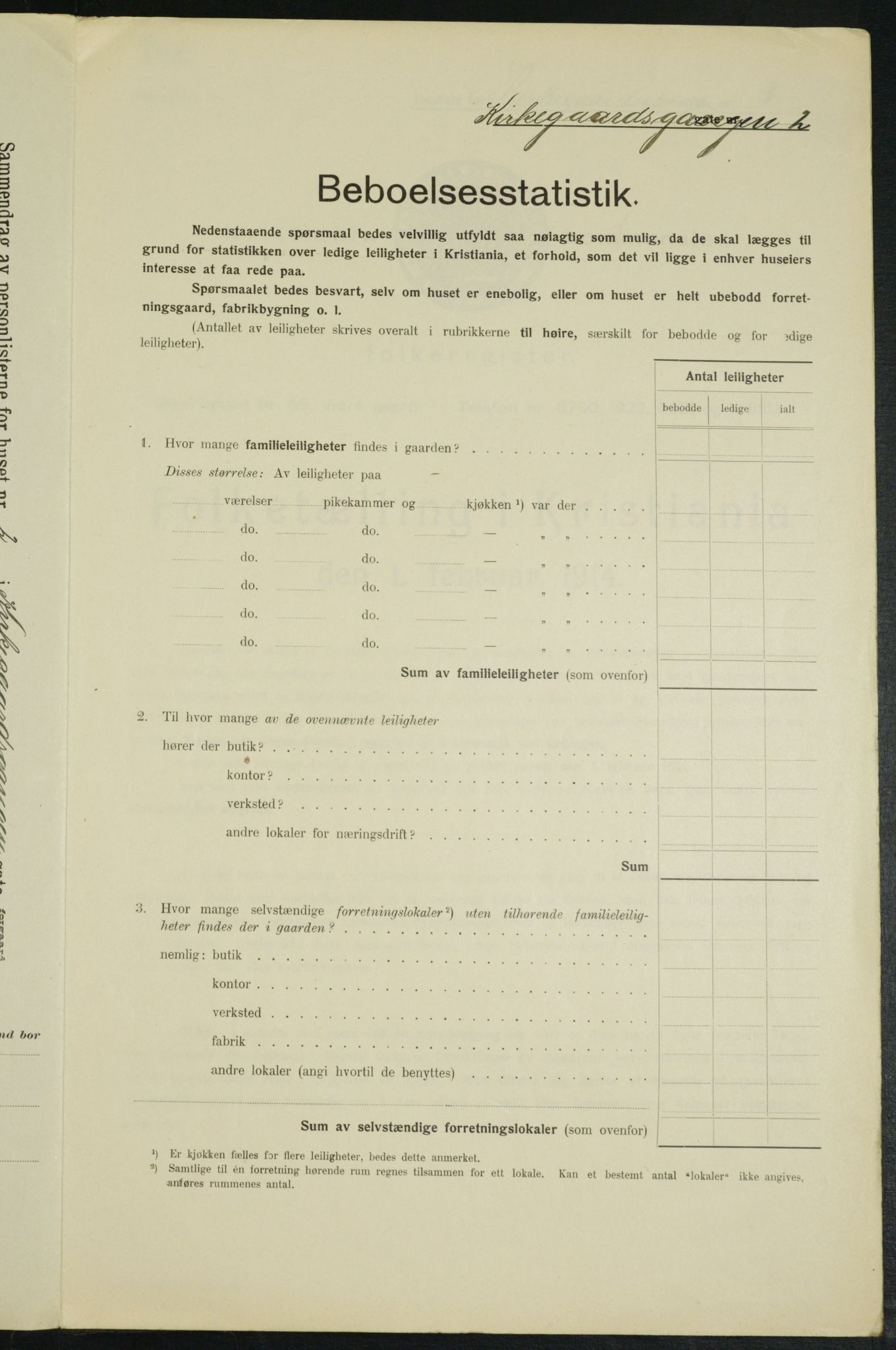 OBA, Municipal Census 1914 for Kristiania, 1914, p. 49957