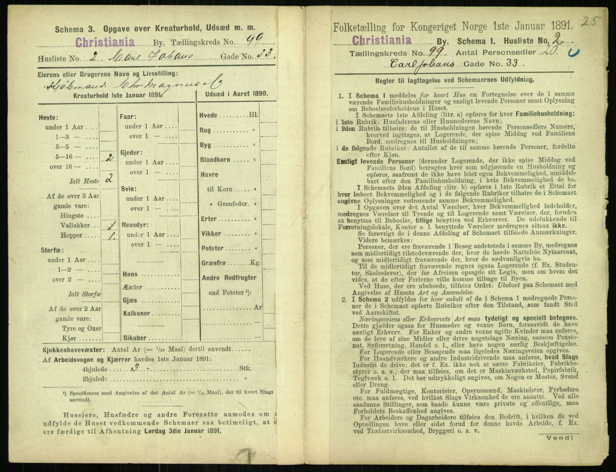 RA, 1891 census for 0301 Kristiania, 1891, p. 48517