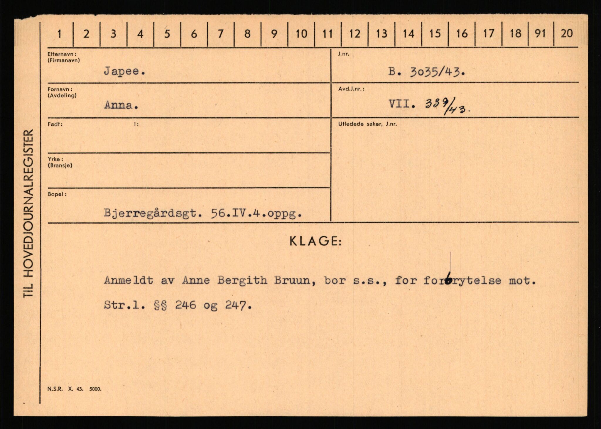 Statspolitiet - Hovedkontoret / Osloavdelingen, AV/RA-S-1329/C/Ca/L0007: Hol - Joelsen, 1943-1945, p. 3493