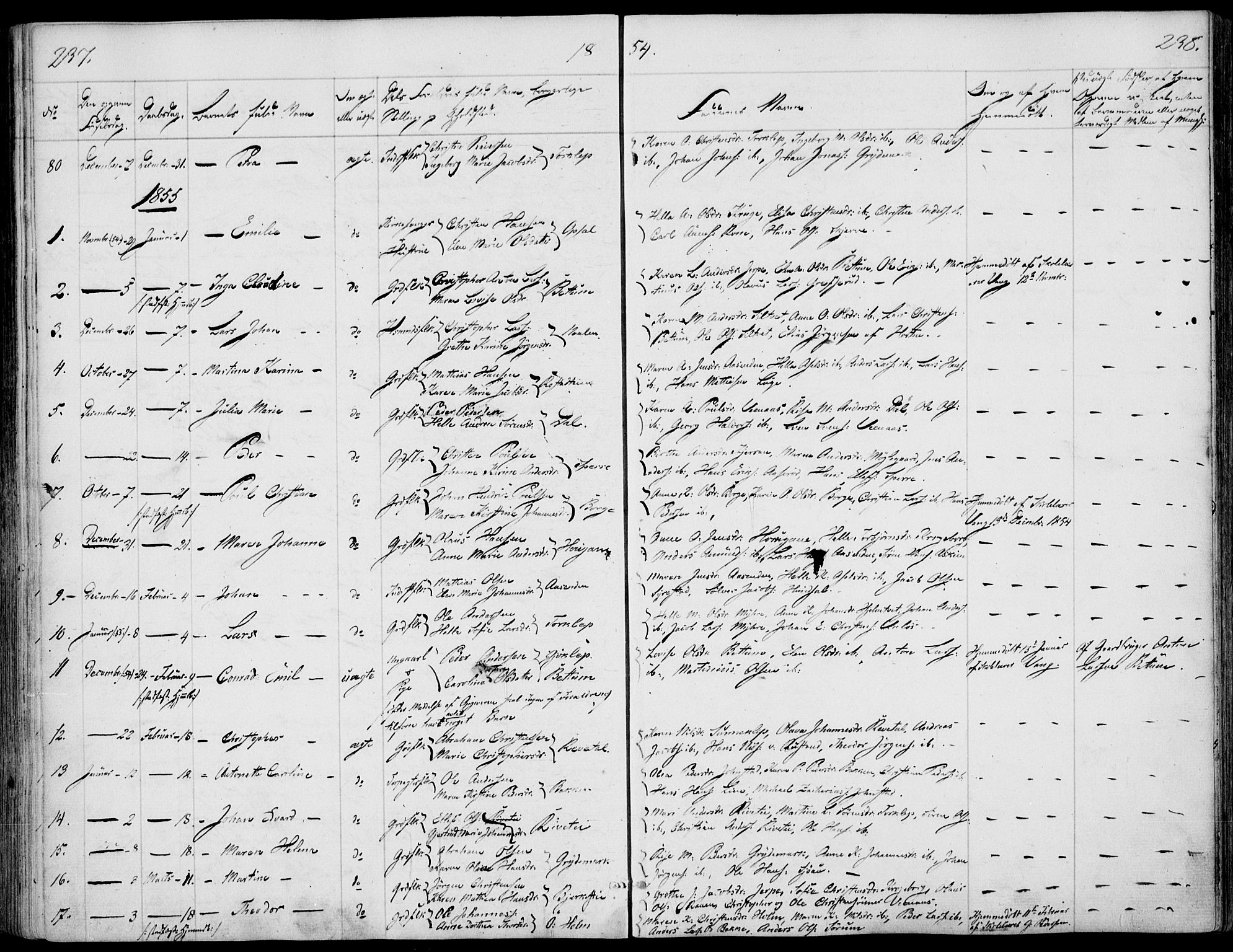 Våle kirkebøker, SAKO/A-334/F/Fa/L0009a: Parish register (official) no. I 9A, 1839-1860, p. 237-238