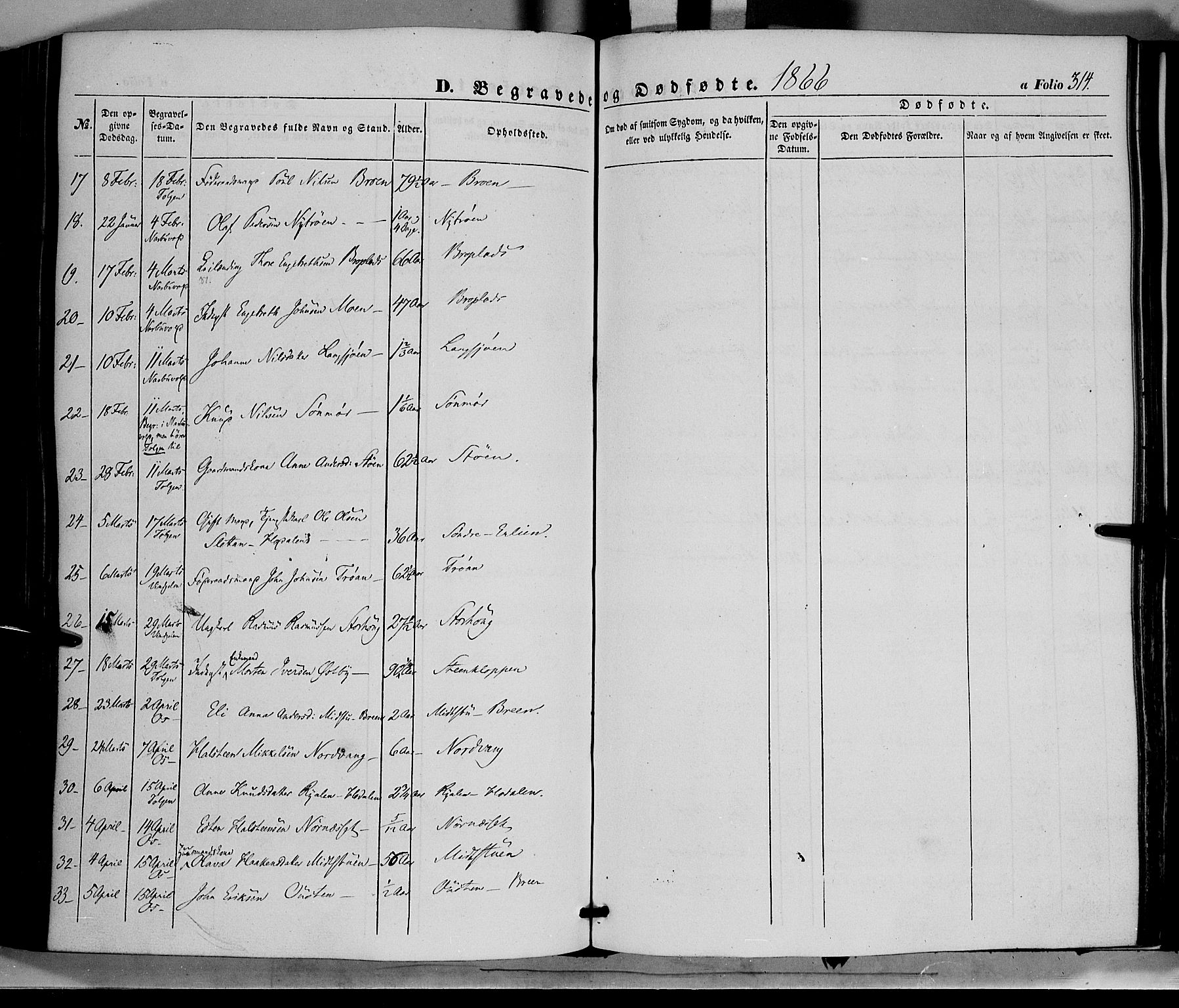 Tolga prestekontor, AV/SAH-PREST-062/K/L0006: Parish register (official) no. 6, 1852-1876, p. 314