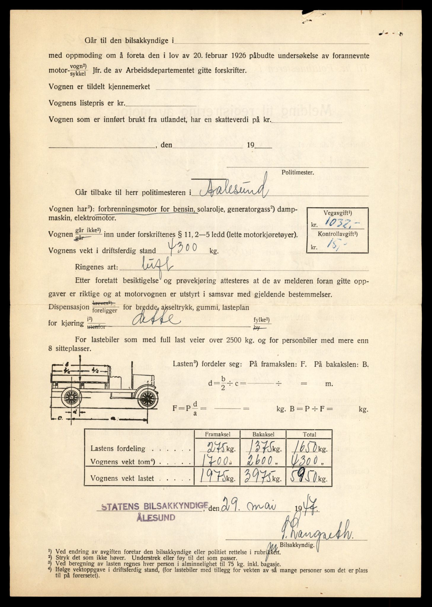 Møre og Romsdal vegkontor - Ålesund trafikkstasjon, AV/SAT-A-4099/F/Fe/L0010: Registreringskort for kjøretøy T 1050 - T 1169, 1927-1998, p. 831