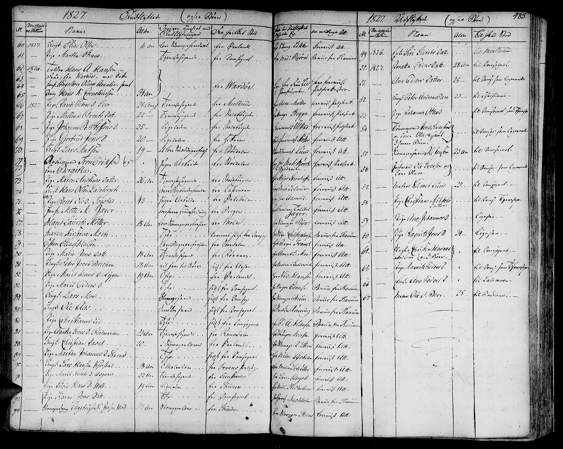 Ministerialprotokoller, klokkerbøker og fødselsregistre - Sør-Trøndelag, SAT/A-1456/602/L0109: Parish register (official) no. 602A07, 1821-1840, p. 485