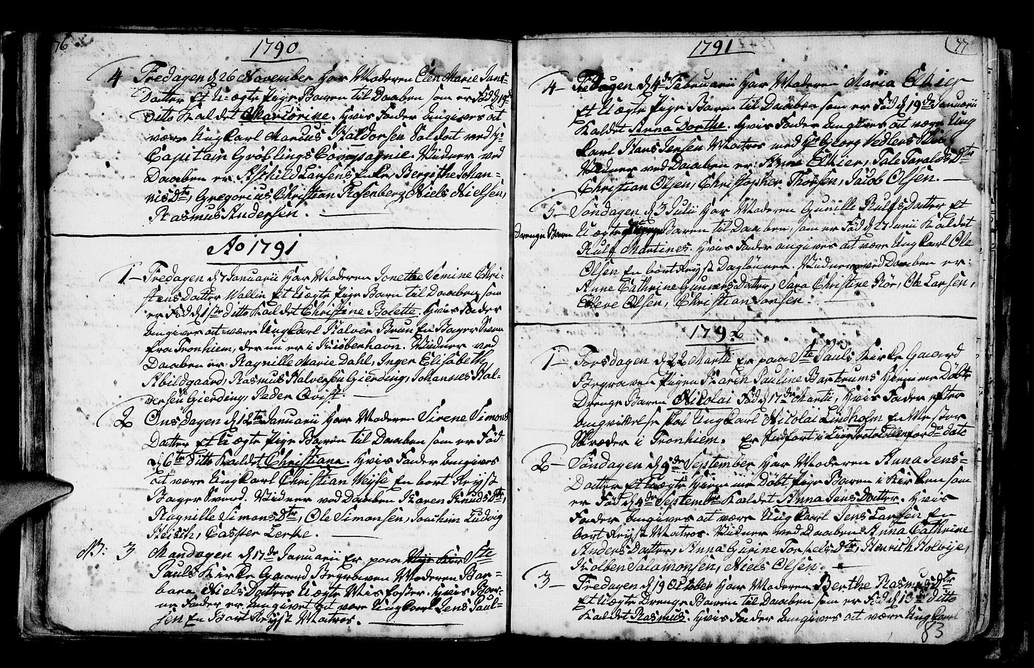 Nykirken Sokneprestembete, AV/SAB-A-77101/H/Haa/L0001: Parish register (official) no. A 1, 1668-1820, p. 83