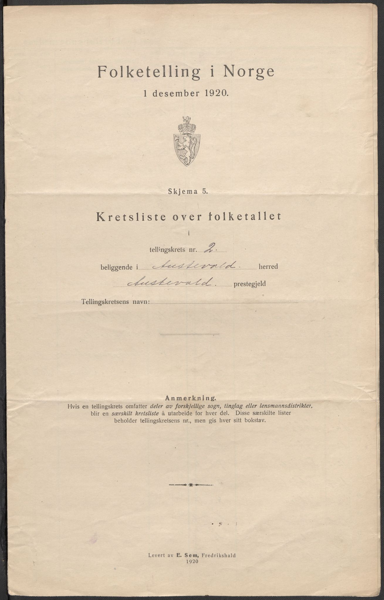 SAB, 1920 census for Austevoll, 1920, p. 8