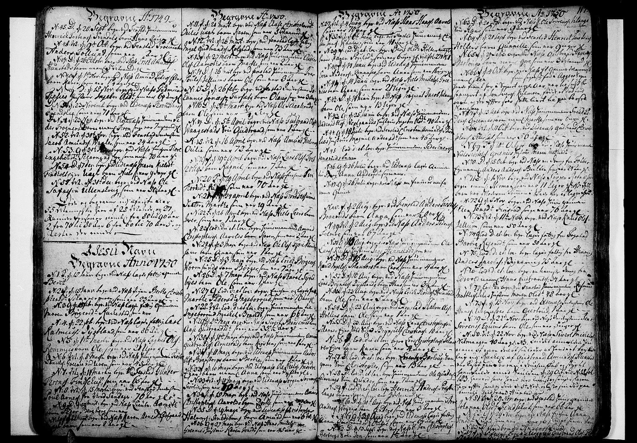 Nes prestekontor Kirkebøker, AV/SAO-A-10410/F/Fa/L0003: Parish register (official) no. I 3, 1734-1781, p. 117