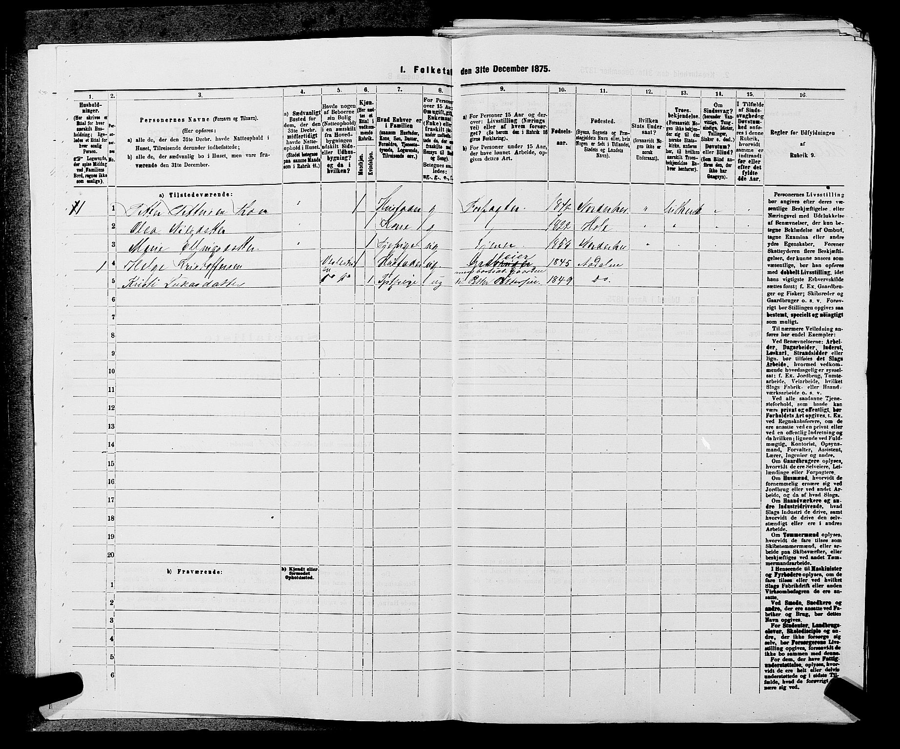 SAKO, 1875 census for 0613L Norderhov/Norderhov, Haug og Lunder, 1875, p. 1692