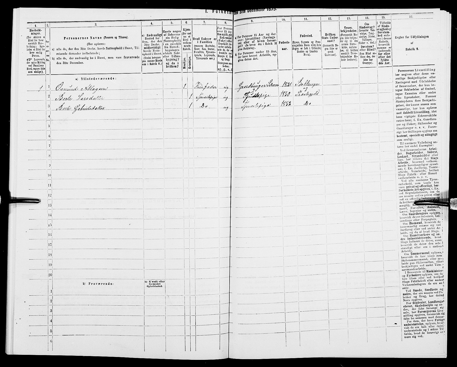 SAK, 1875 census for 1045P Bakke, 1875, p. 556