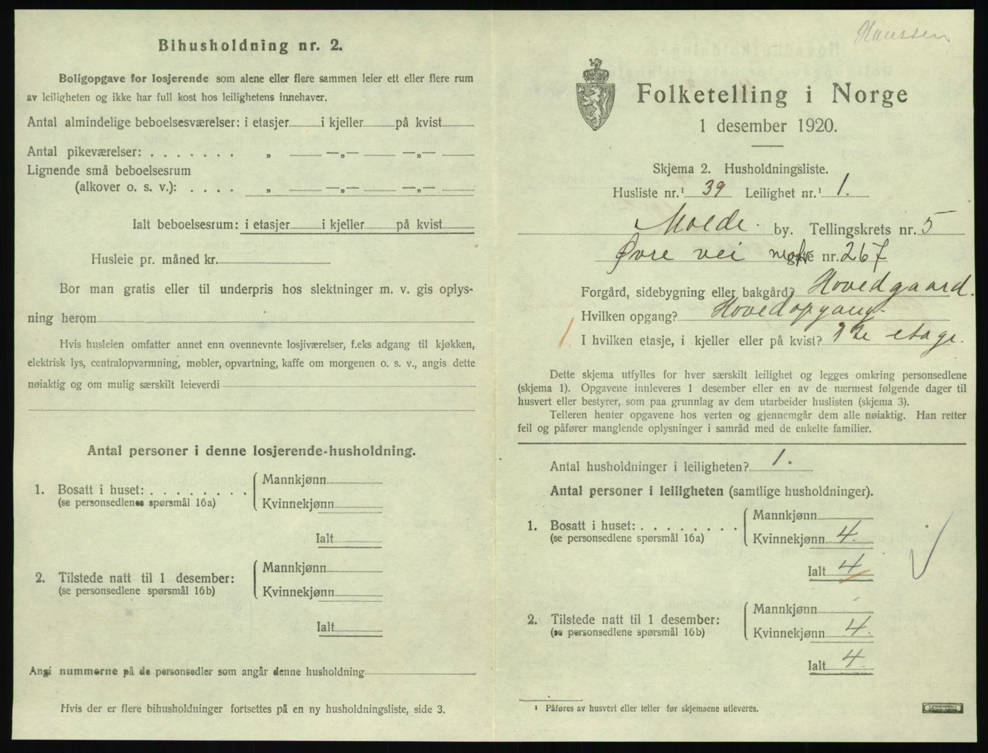 SAT, 1920 census for Molde, 1920, p. 1903