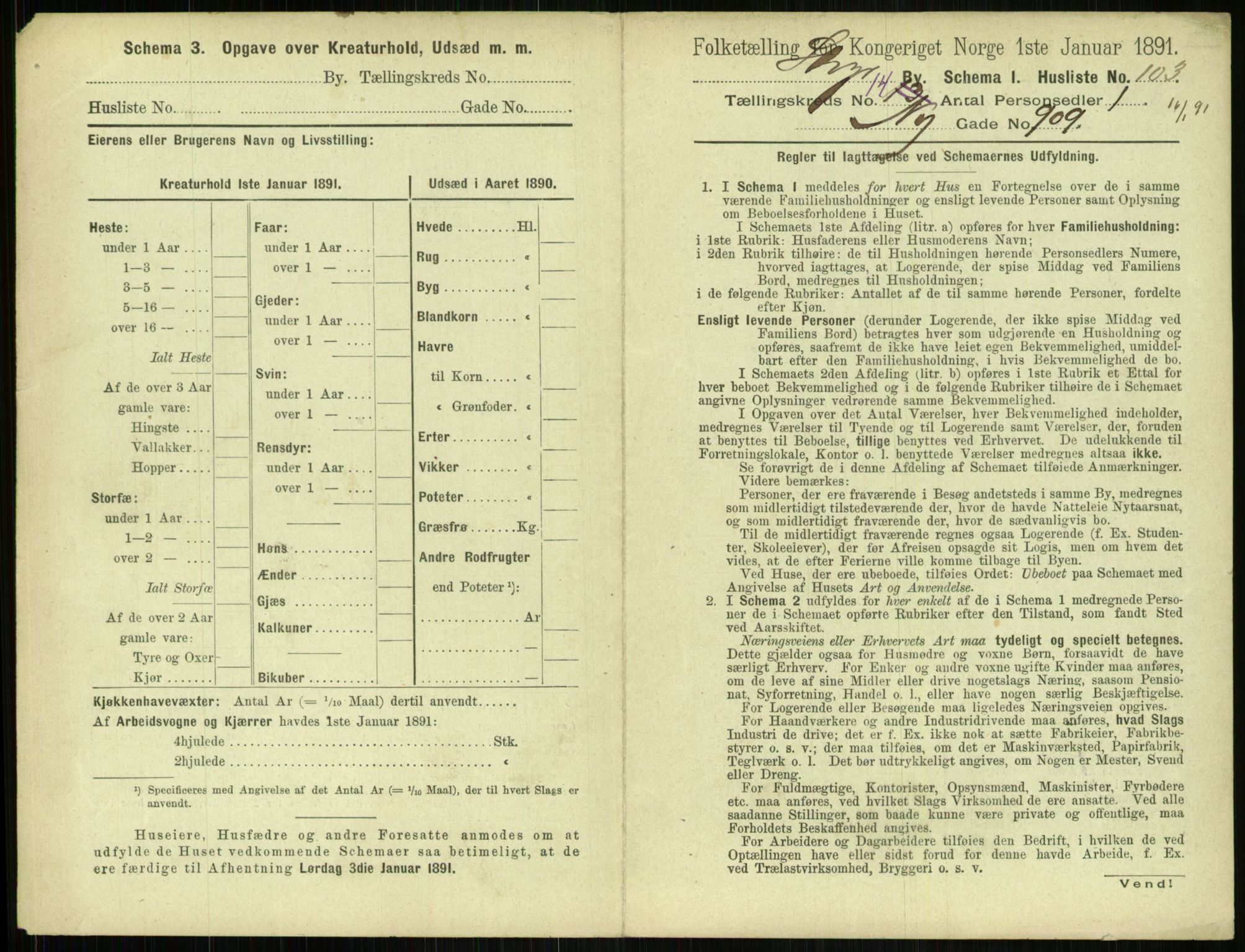 RA, 1891 census for 1103 Stavanger, 1891, p. 2779