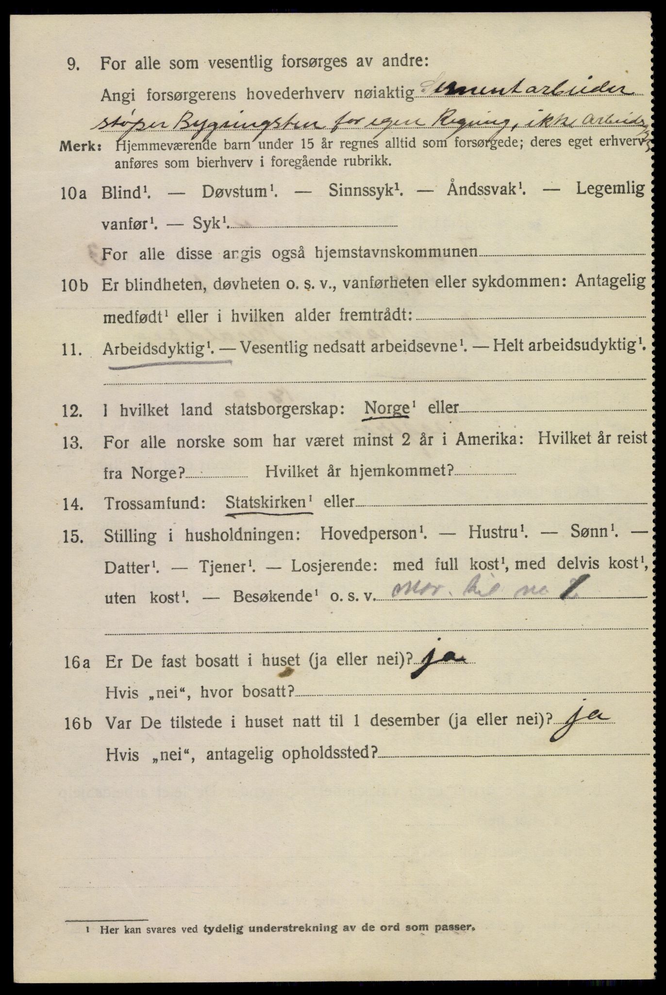 SAKO, 1920 census for Kragerø, 1920, p. 7226