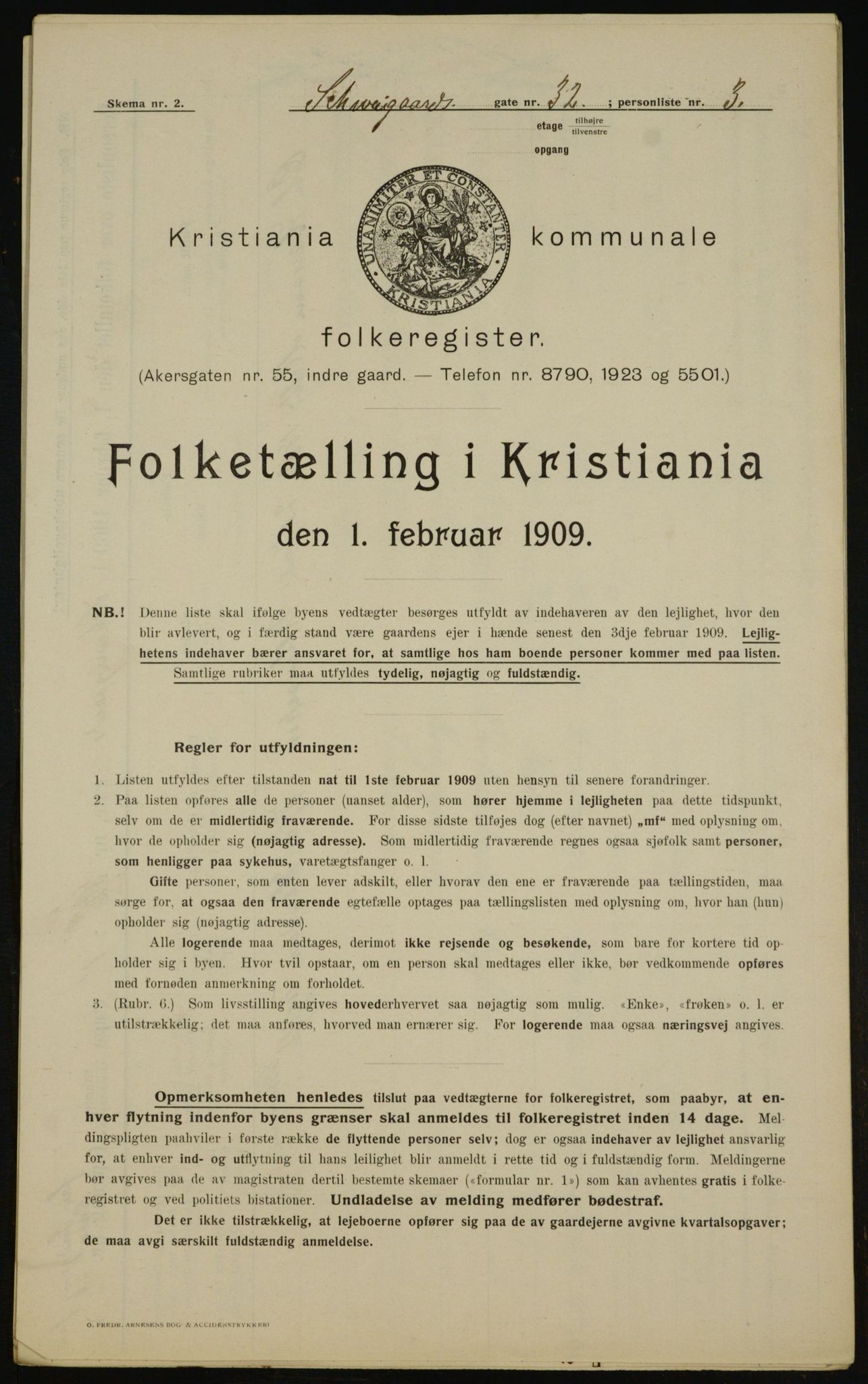 OBA, Municipal Census 1909 for Kristiania, 1909, p. 82530