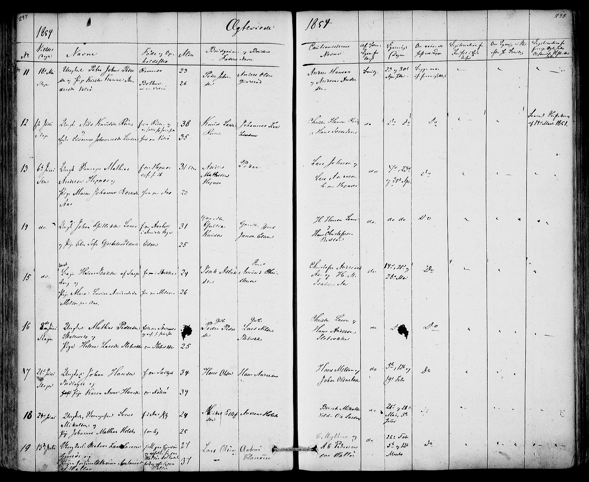 Sem kirkebøker, SAKO/A-5/F/Fa/L0006: Parish register (official) no. I 6, 1843-1855, p. 237-238