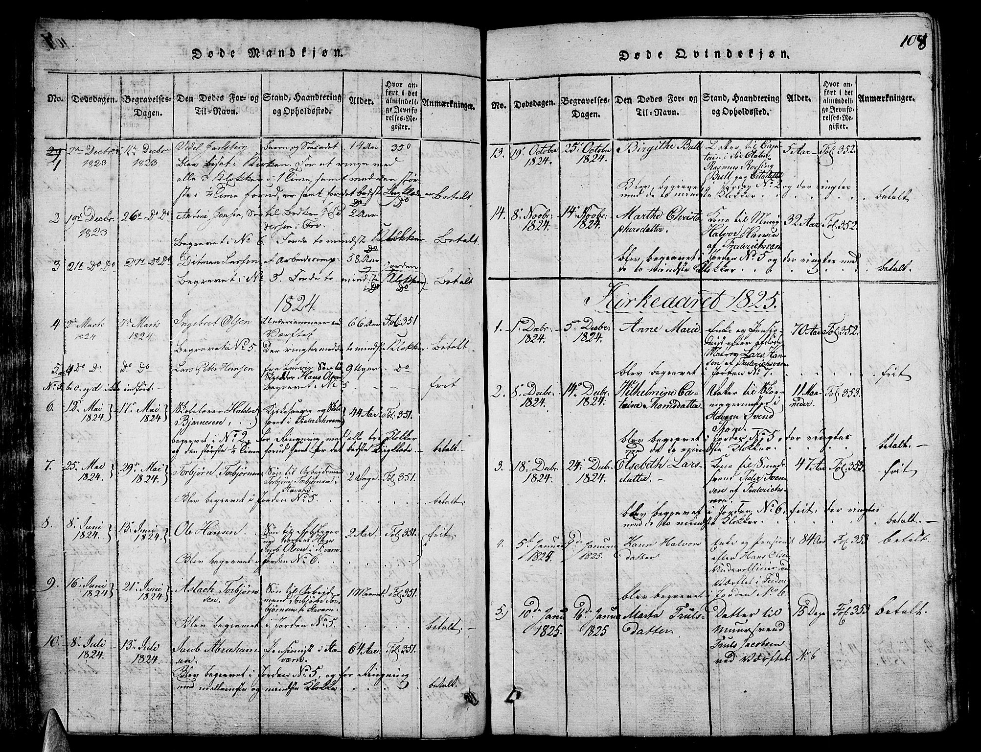 Stavern kirkebøker, AV/SAKO-A-318/G/Ga/L0001: Parish register (copy) no. 1, 1817-1841, p. 108