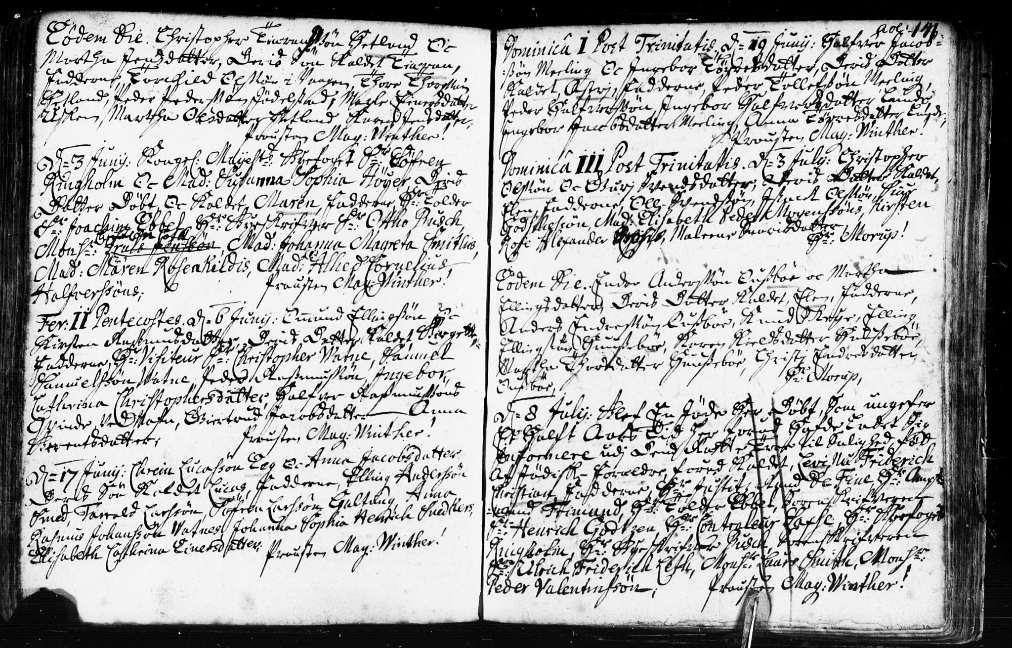 Domkirken sokneprestkontor, AV/SAST-A-101812/001/30/30BB/L0002: Parish register (copy) no. B 2, 1714-1733, p. 141