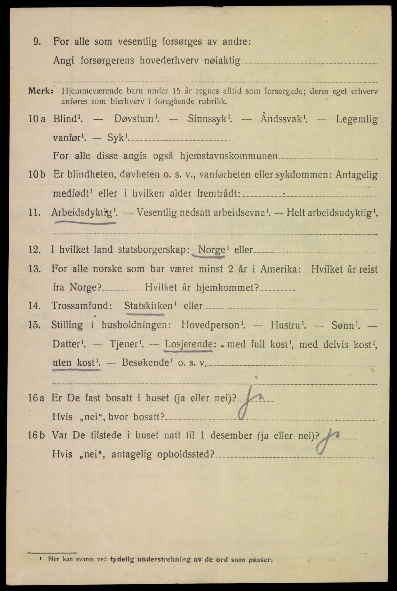 SAK, 1920 census for Arendal, 1920, p. 10791