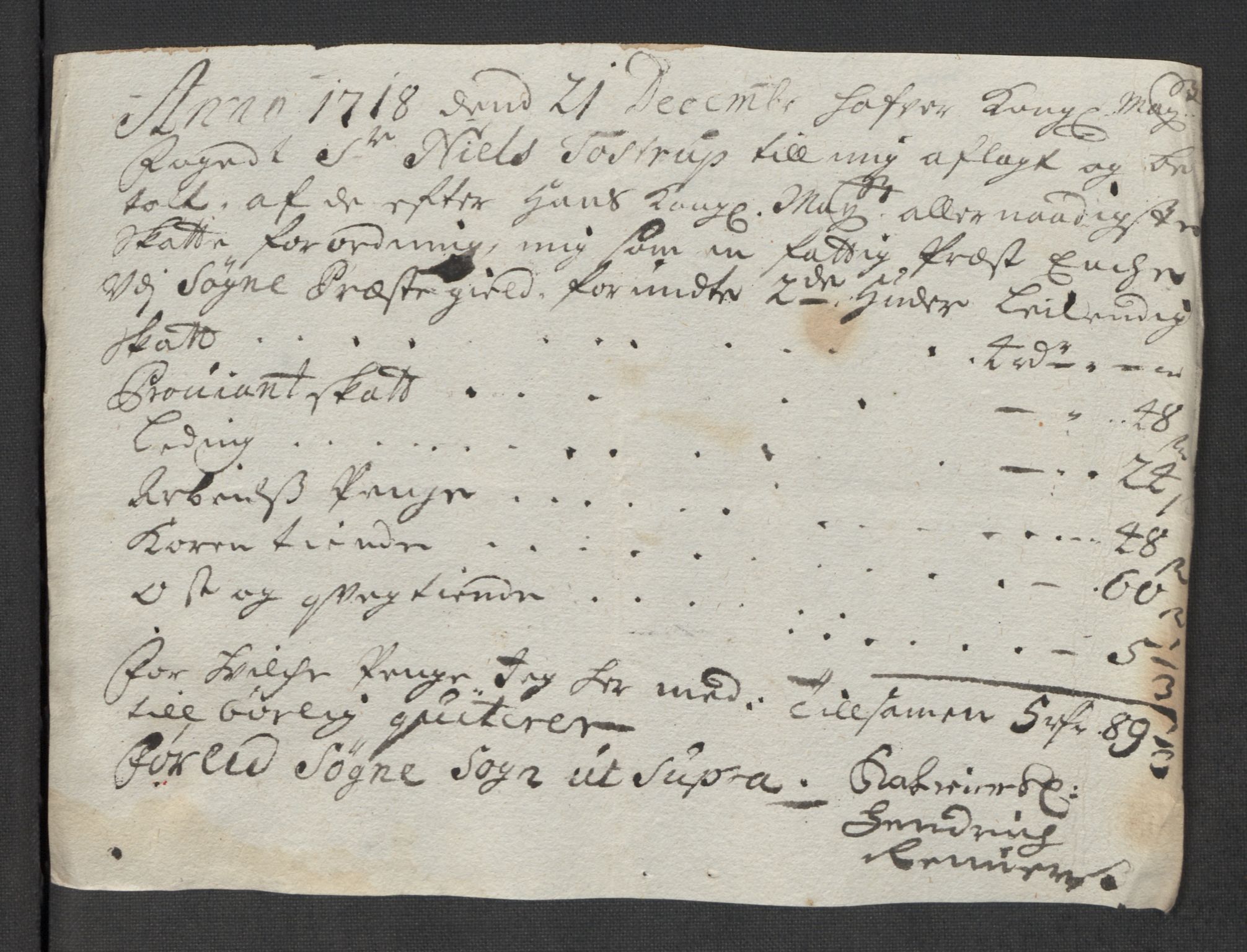 Rentekammeret inntil 1814, Reviderte regnskaper, Fogderegnskap, AV/RA-EA-4092/R43/L2563: Fogderegnskap Lista og Mandal, 1718, p. 344