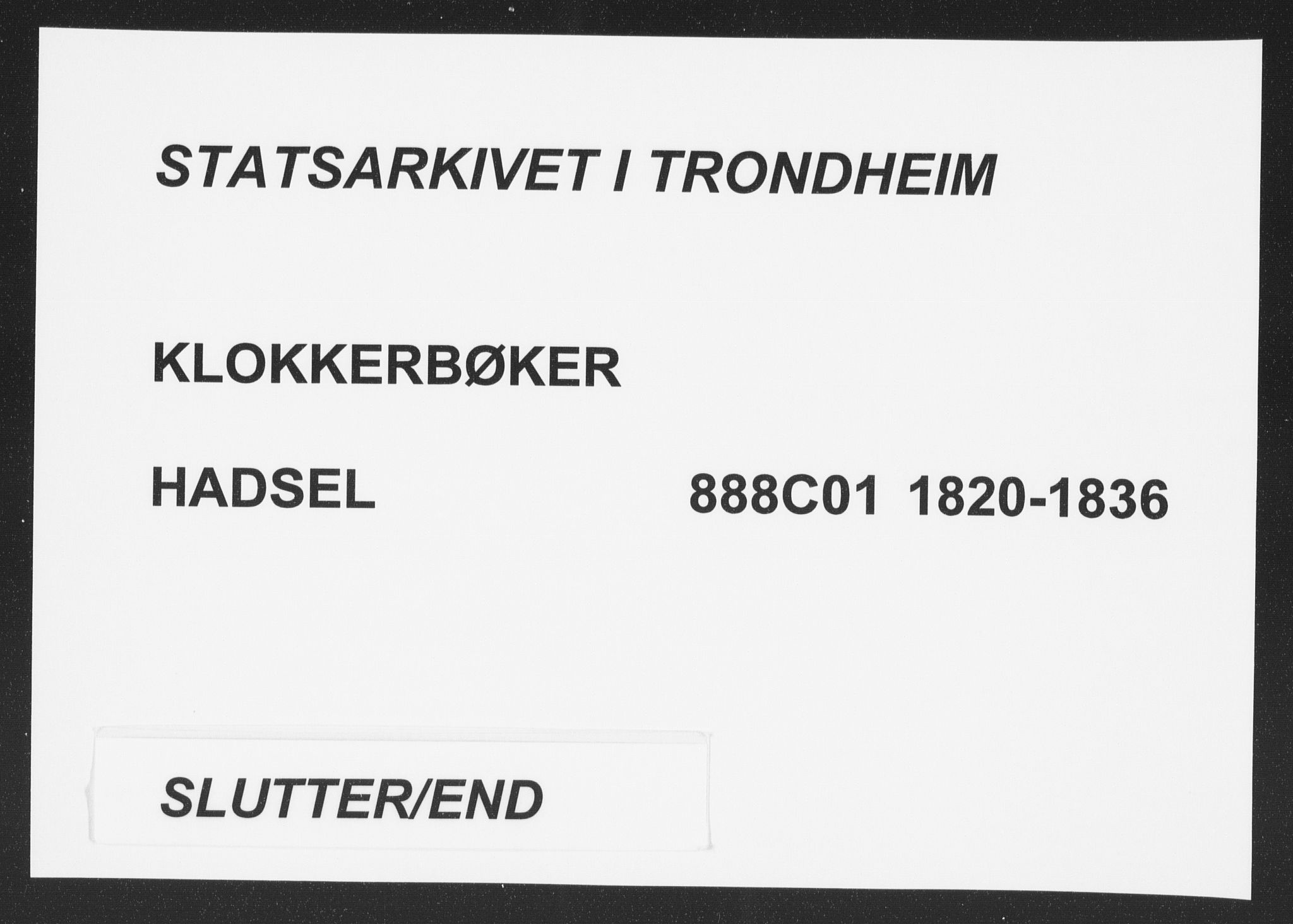 Ministerialprotokoller, klokkerbøker og fødselsregistre - Nordland, SAT/A-1459/888/L1262: Parish register (copy) no. 888C01, 1820-1836