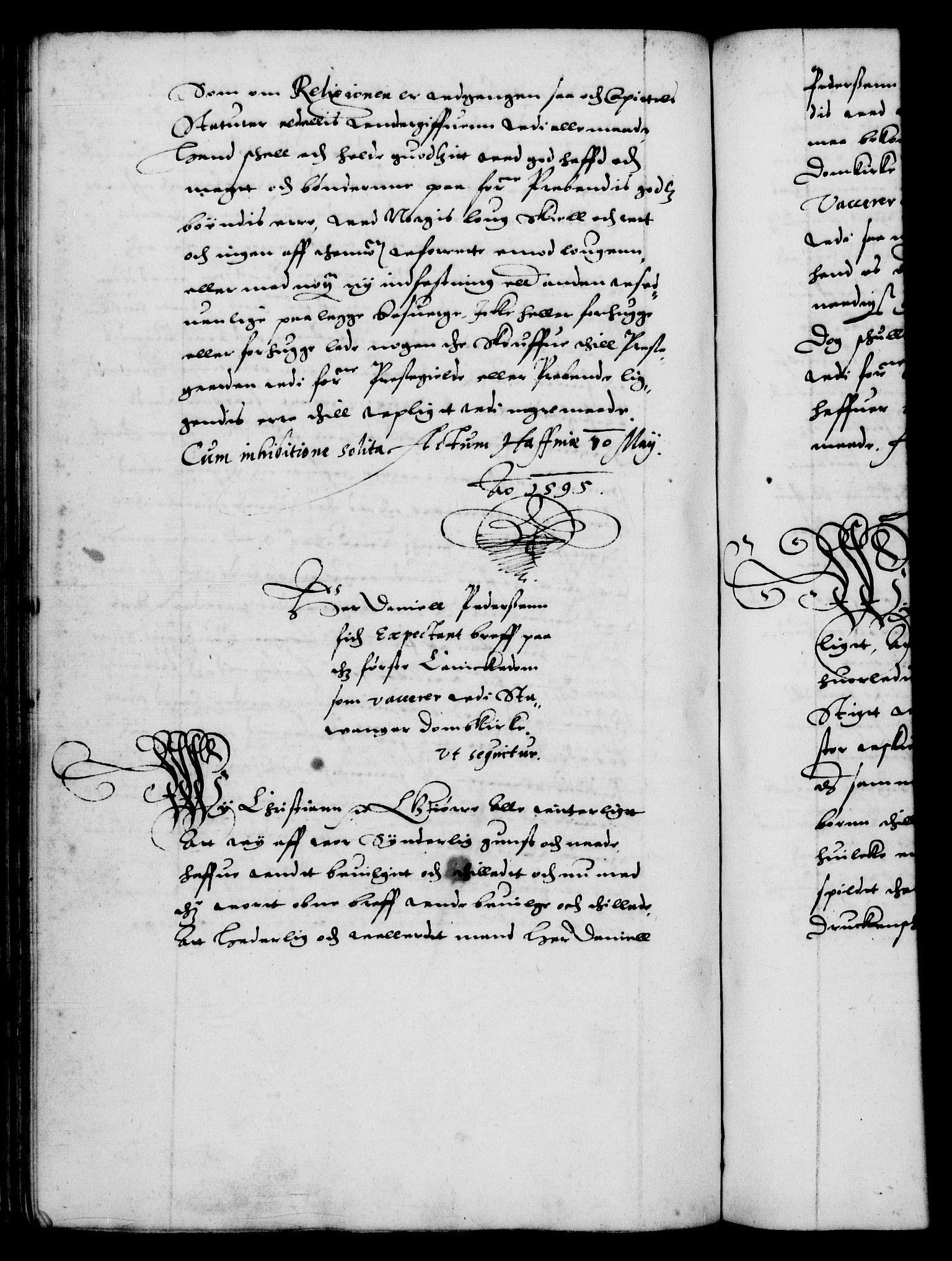 Danske Kanselli 1572-1799, AV/RA-EA-3023/F/Fc/Fca/Fcaa/L0002: Norske registre (mikrofilm), 1588-1596, p. 252b