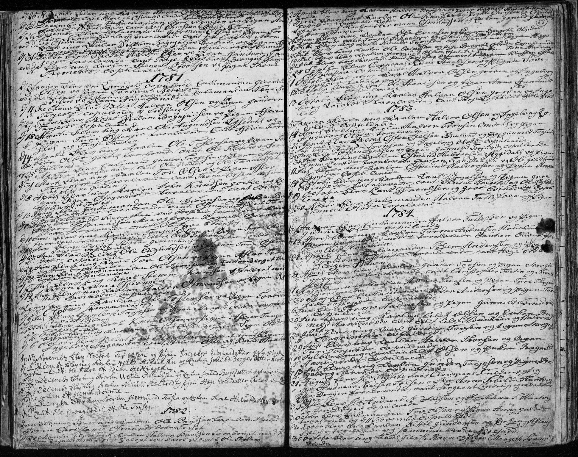 Lårdal kirkebøker, AV/SAKO-A-284/F/Fa/L0003: Parish register (official) no. I 3, 1754-1790, p. 55
