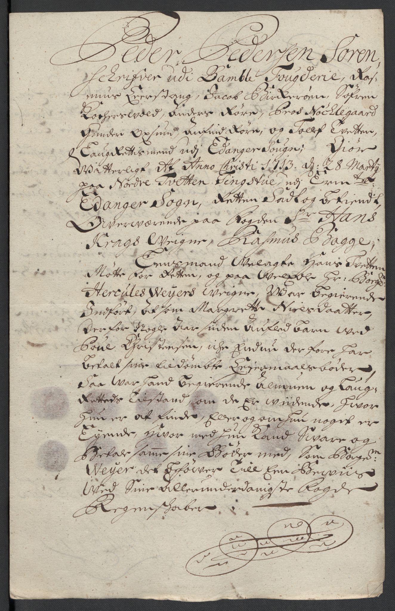 Rentekammeret inntil 1814, Reviderte regnskaper, Fogderegnskap, AV/RA-EA-4092/R36/L2118: Fogderegnskap Øvre og Nedre Telemark og Bamble, 1708-1709, p. 444