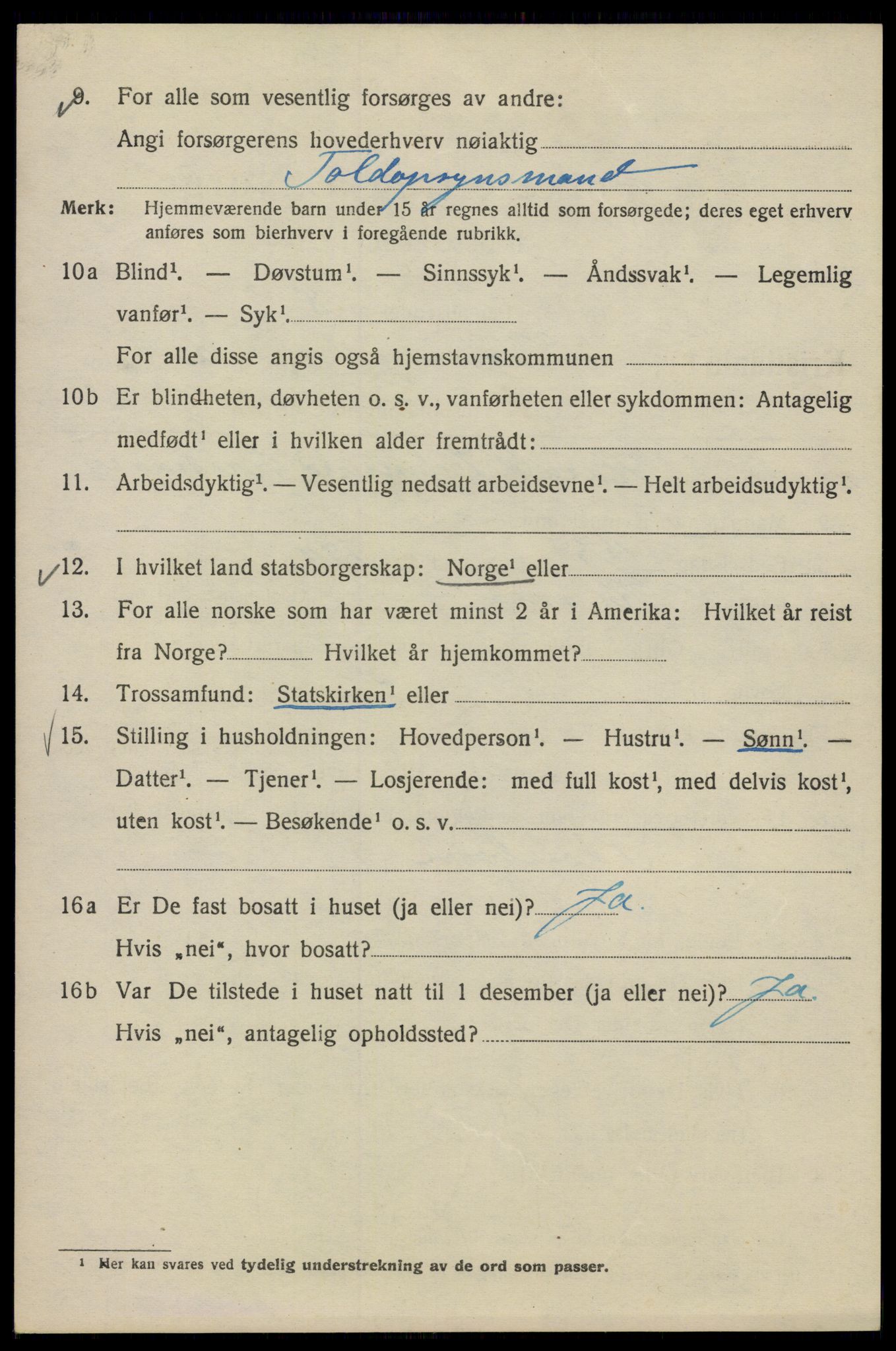 SAO, 1920 census for Kristiania, 1920, p. 284316