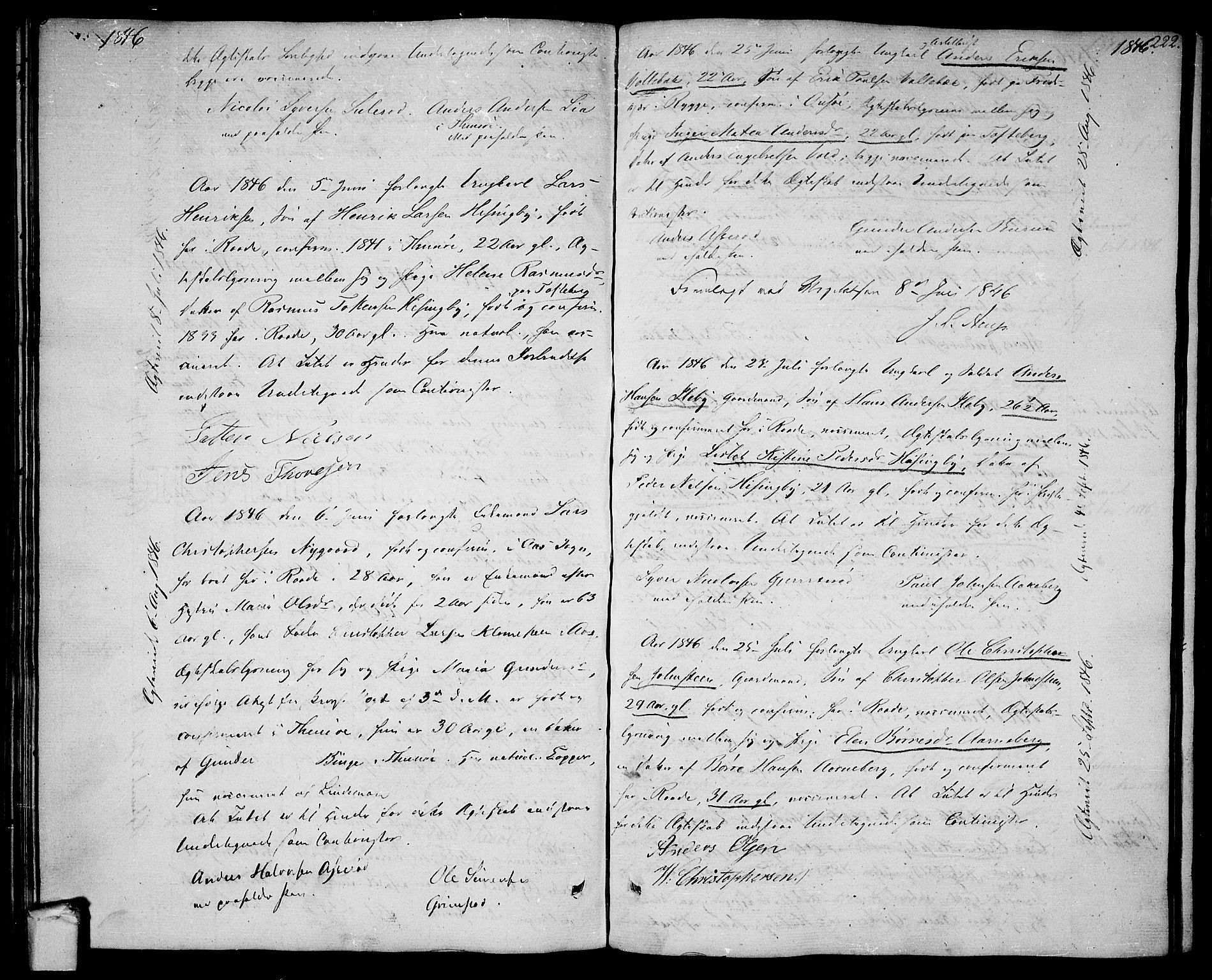 Råde prestekontor kirkebøker, AV/SAO-A-2009/F/Fa/L0003: Parish register (official) no. 3, 1806-1814, p. 222