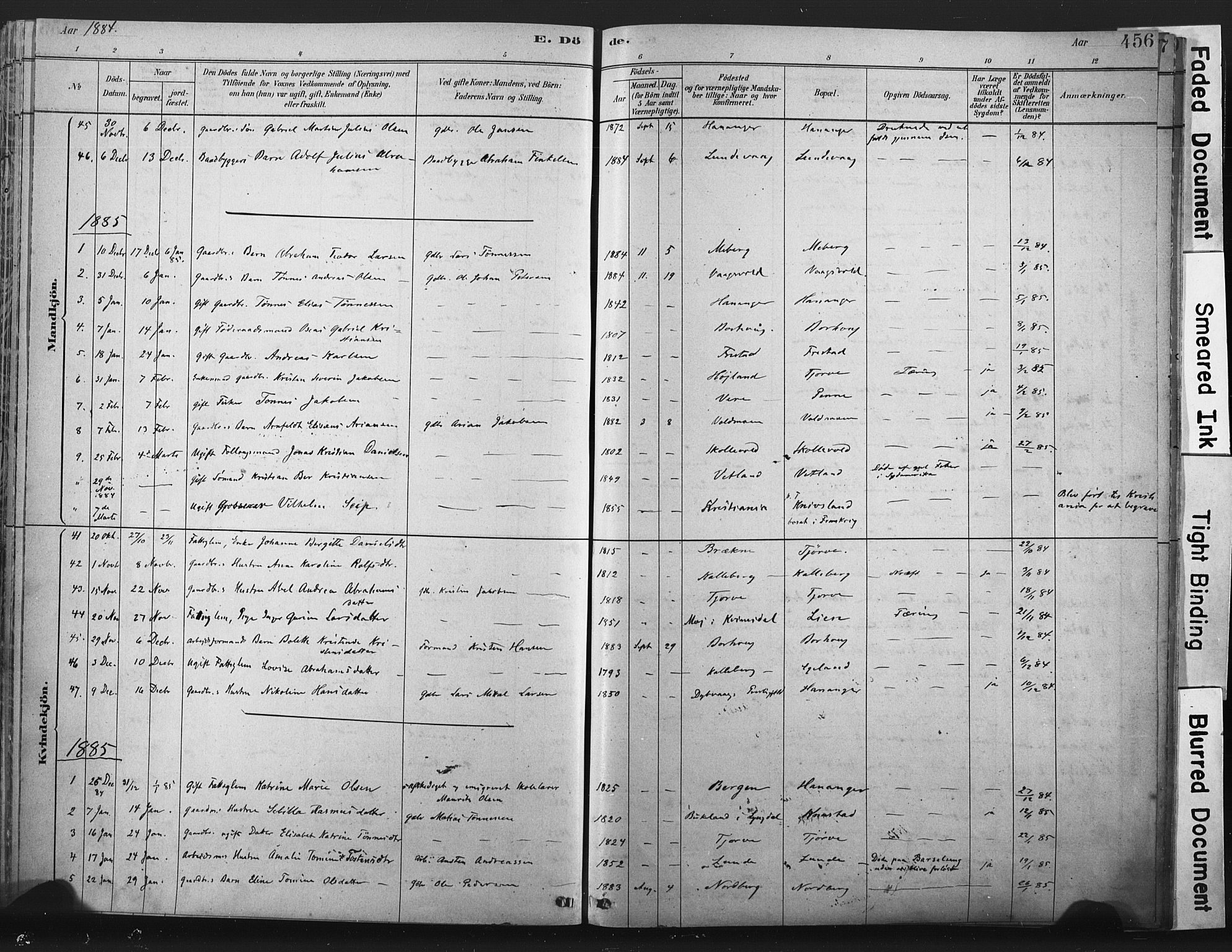 Lista sokneprestkontor, SAK/1111-0027/F/Fa/L0012: Parish register (official) no. A 12, 1879-1903, p. 456