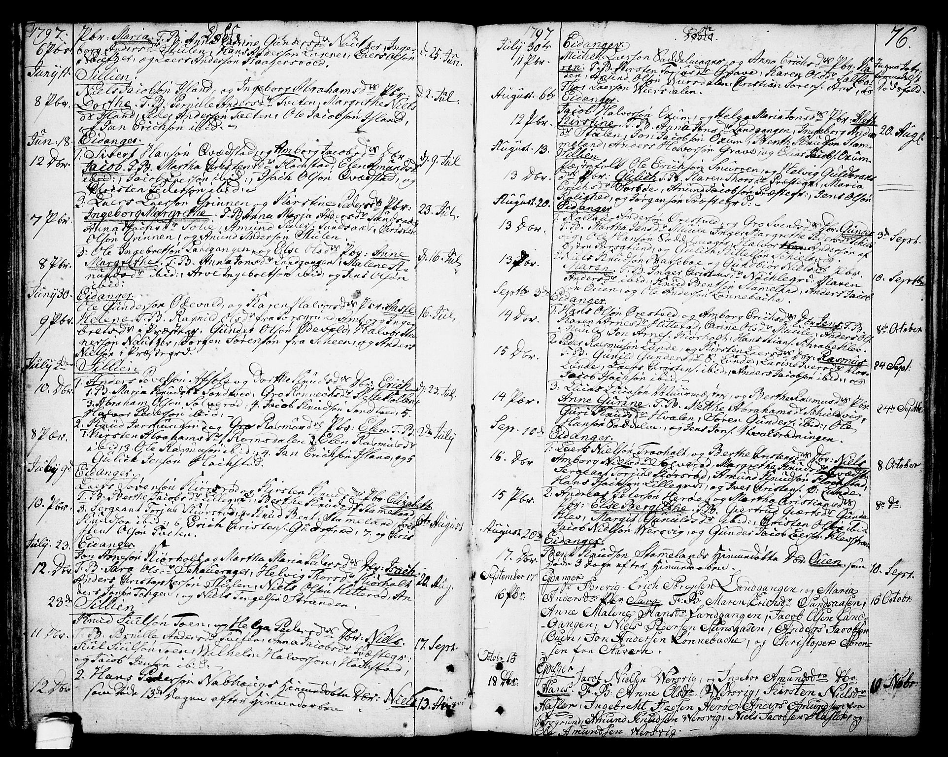 Eidanger kirkebøker, SAKO/A-261/F/Fa/L0006: Parish register (official) no. 6, 1764-1814, p. 76