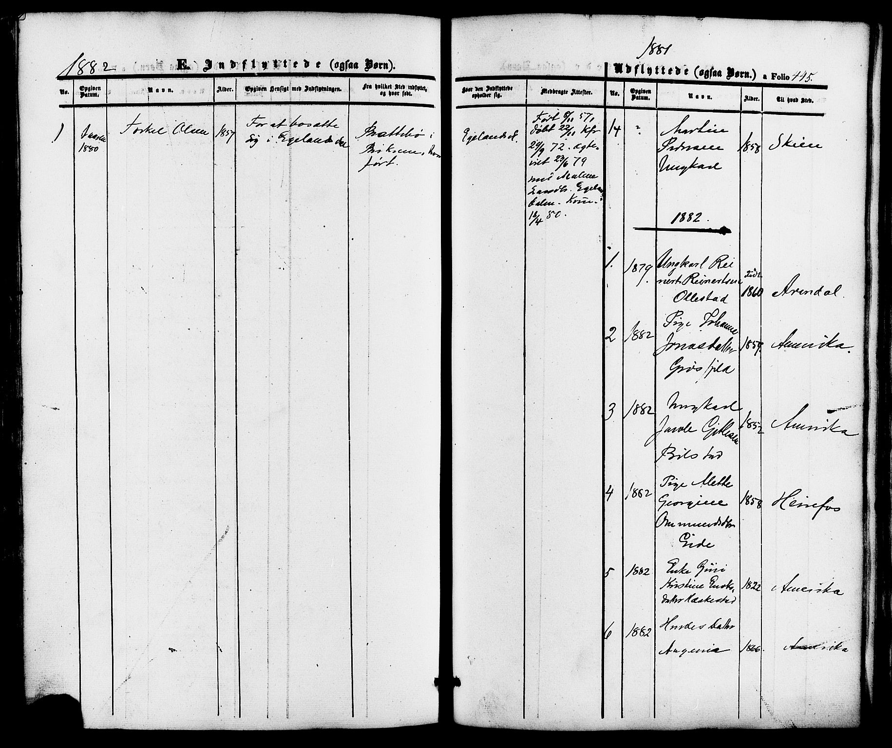 Lund sokneprestkontor, AV/SAST-A-101809/S06/L0010: Parish register (official) no. A 9, 1854-1886, p. 445