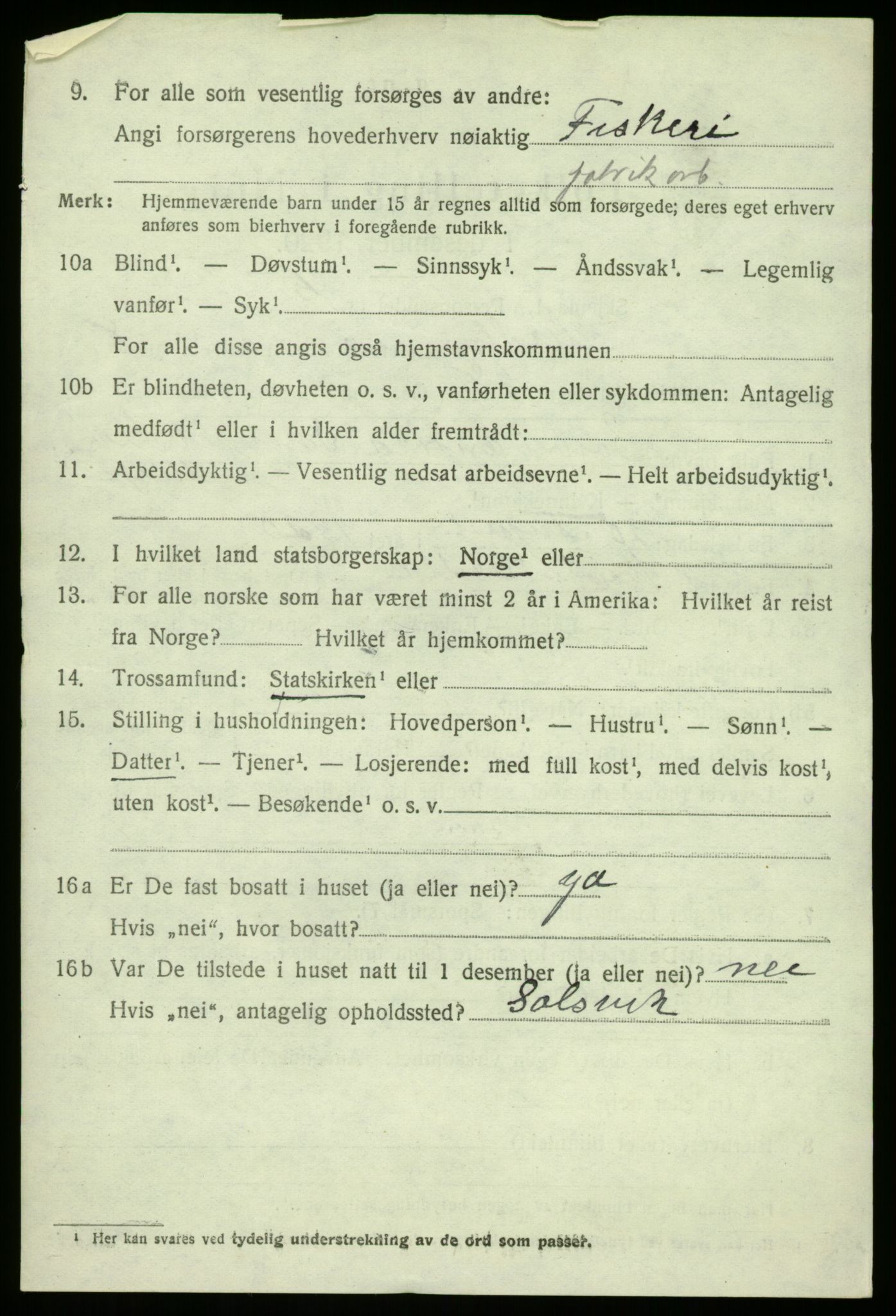 SAB, 1920 census for Herdla, 1920, p. 6292