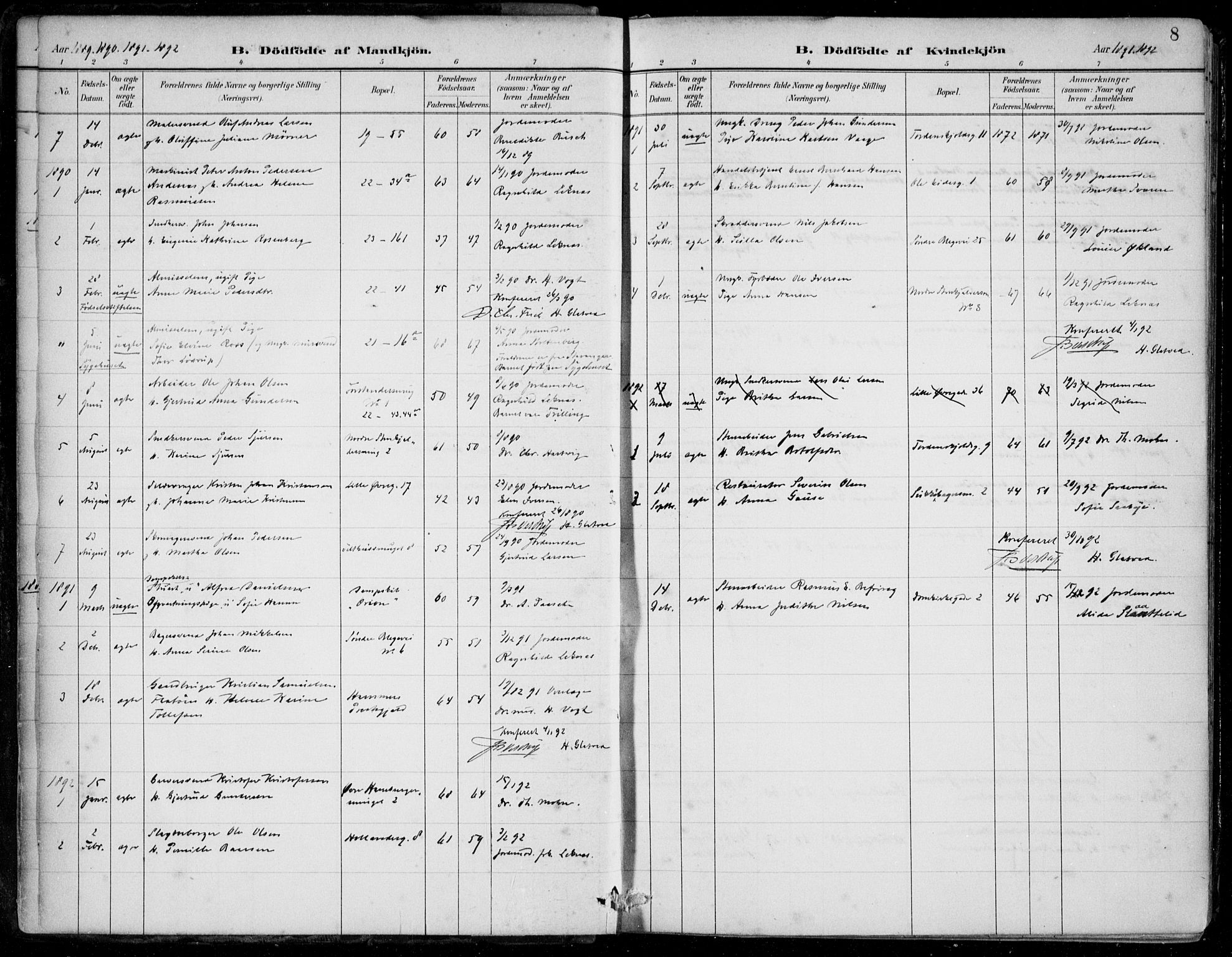 Korskirken sokneprestembete, AV/SAB-A-76101/H/Hab: Parish register (copy) no. E 4, 1884-1910, p. 8