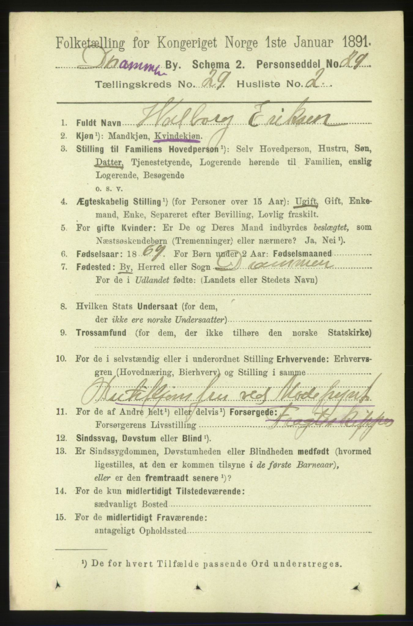 RA, 1891 census for 0602 Drammen, 1891, p. 17433