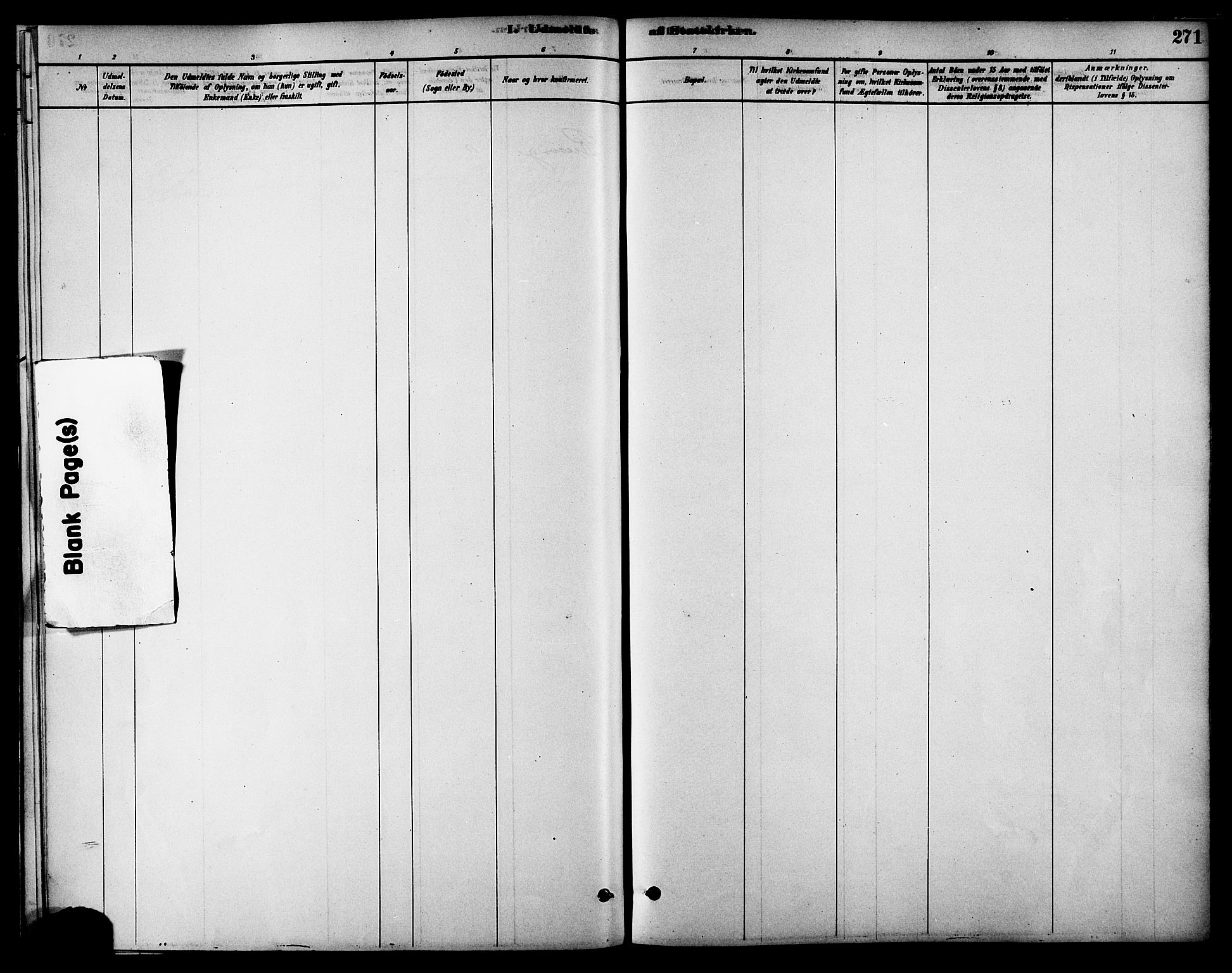 Ministerialprotokoller, klokkerbøker og fødselsregistre - Nordland, AV/SAT-A-1459/861/L0868: Parish register (official) no. 861A03, 1879-1889, p. 271