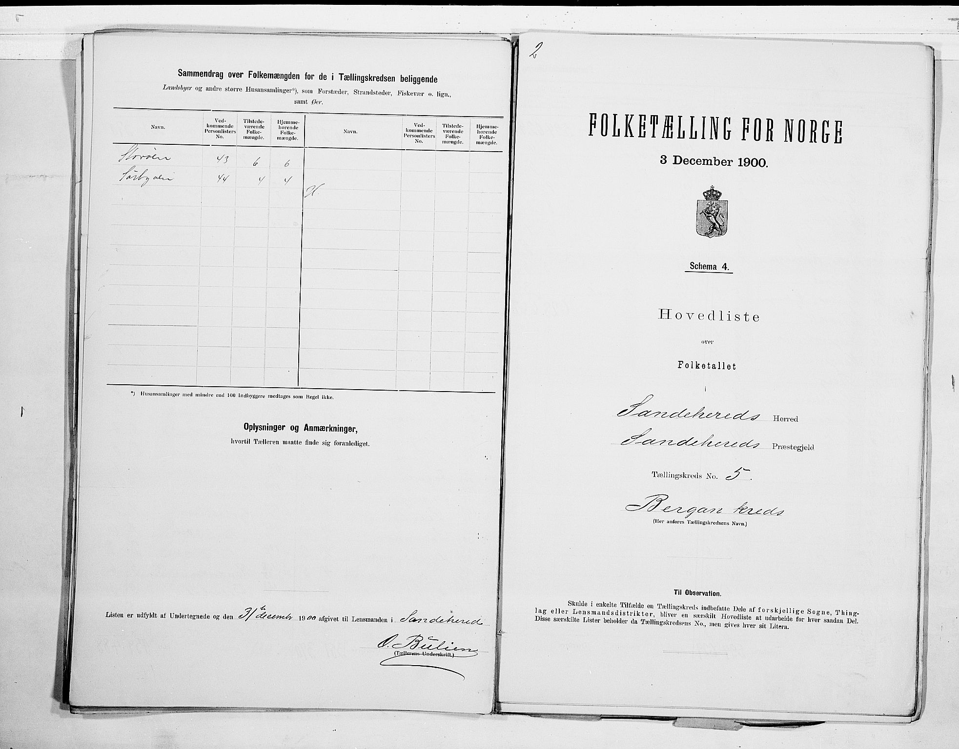 RA, 1900 census for Sandeherred, 1900, p. 18