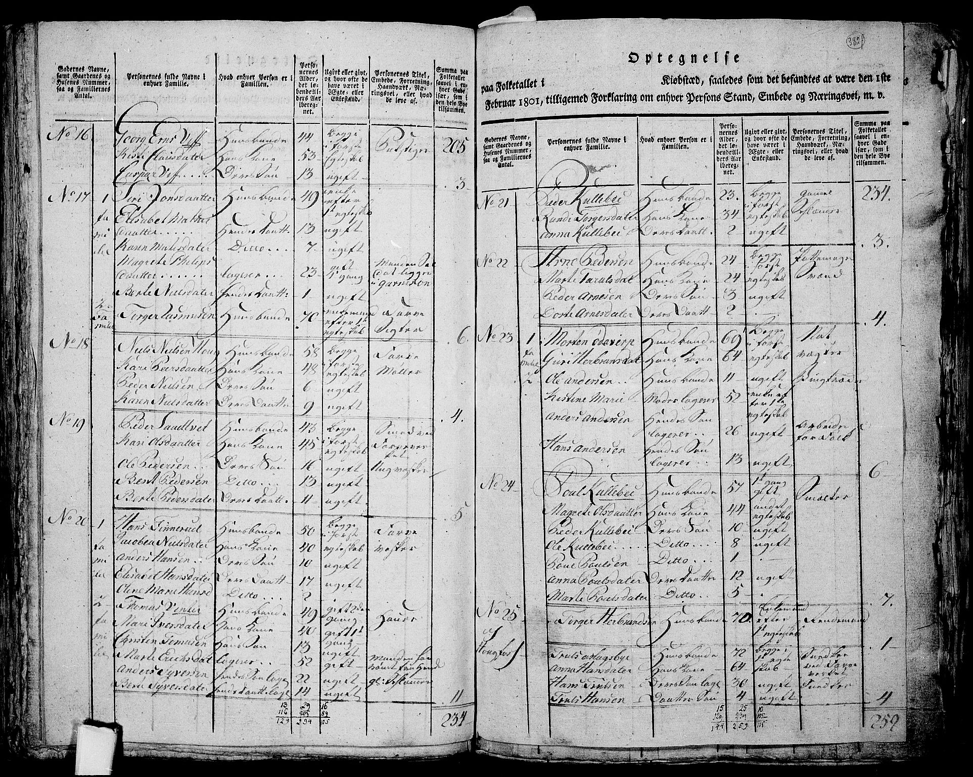 RA, 1801 census for 0623P Modum, 1801, p. 382f